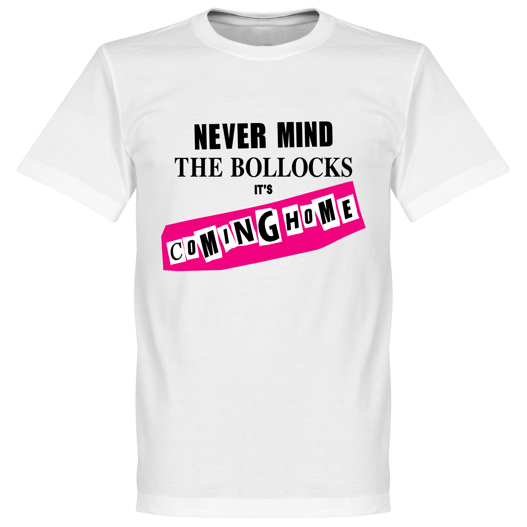 Retake Never Mind The Bollocks Its Coming Home T Shirt Wit retake kopen in de aanbieding