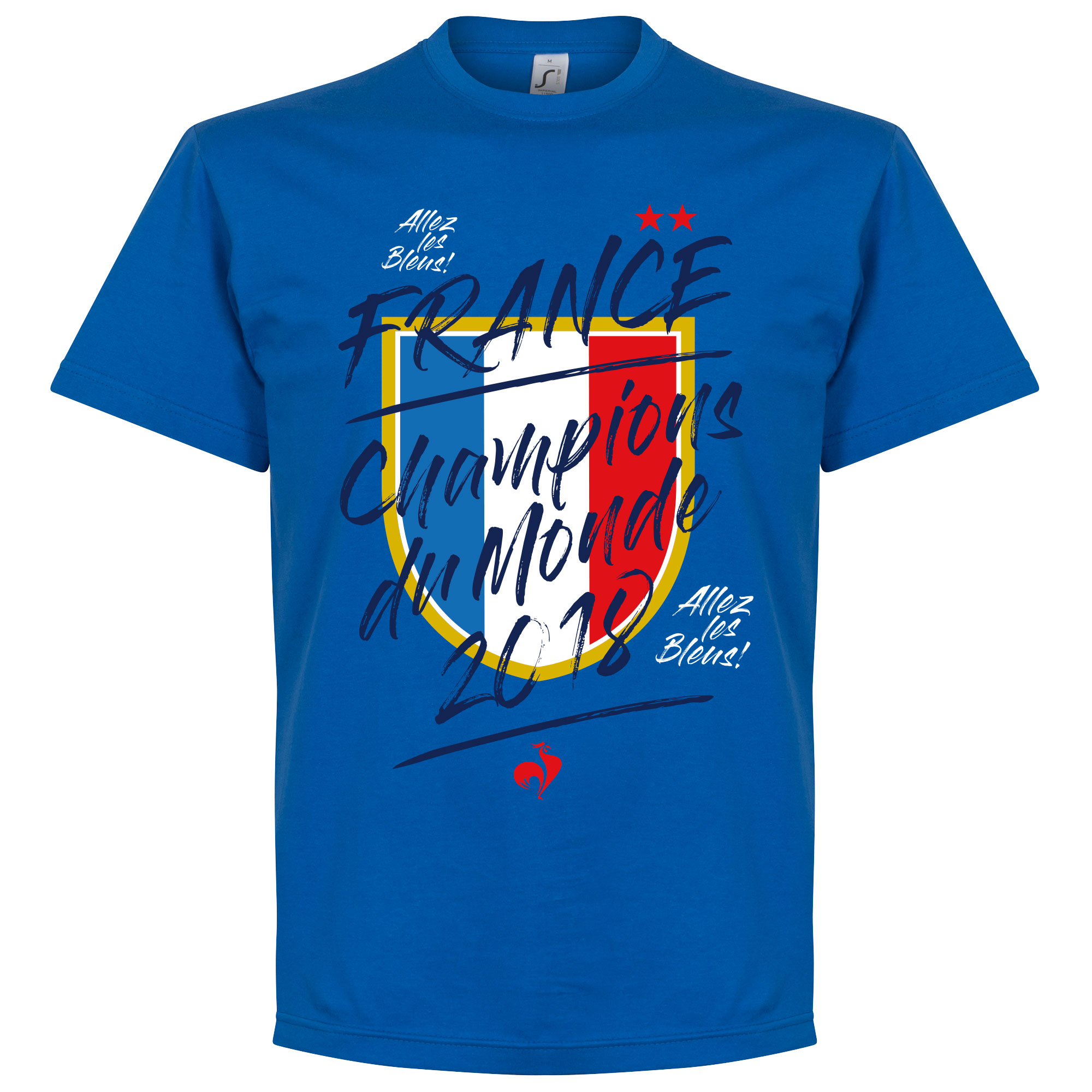 Frankrijk Champion Du Monde 2018 T-Shirt - Blauw - XXXL