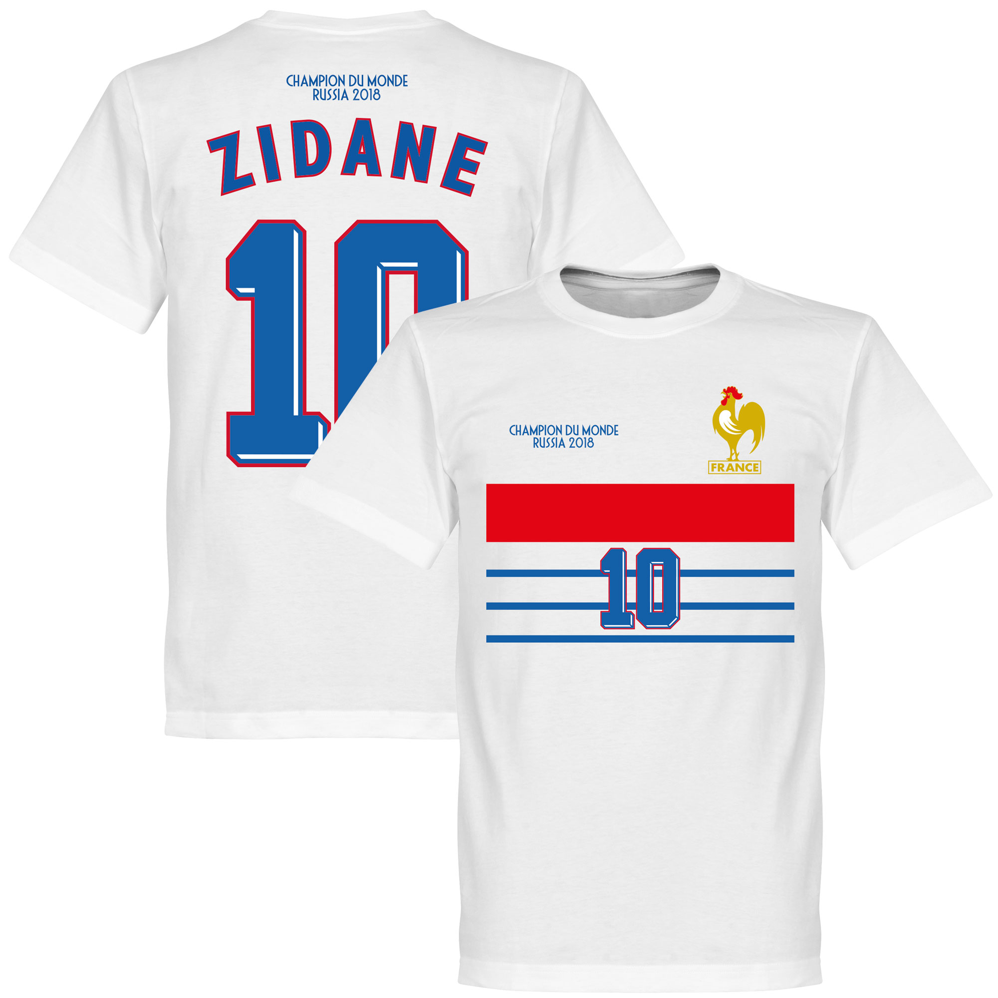 Retake Frankrijk Champions 1998 Retro Away T Shirt Zidane 10 retake kopen in de aanbieding