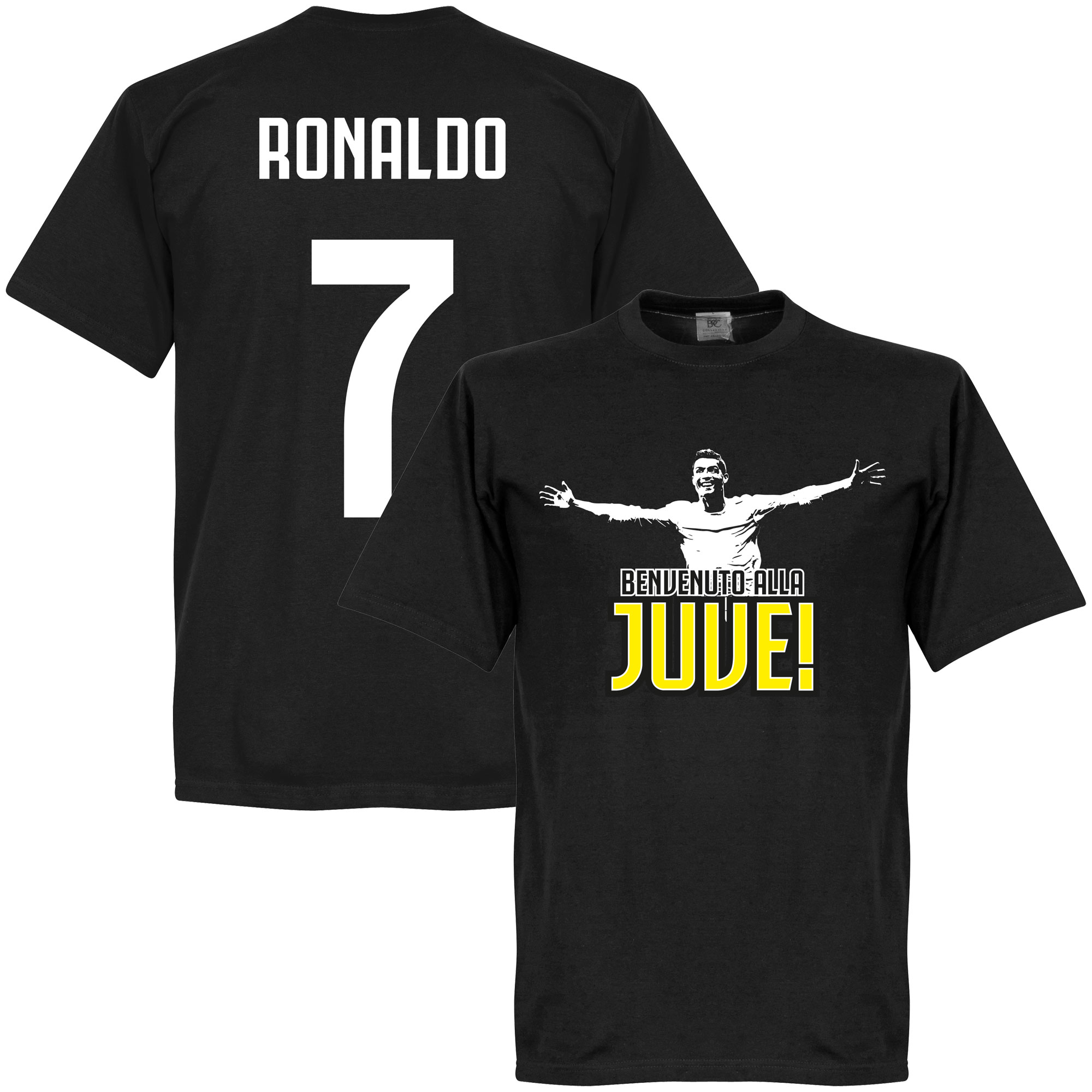 Retake Welcome To Juve Ronaldo T Shirt Zwart retake kopen in de aanbieding