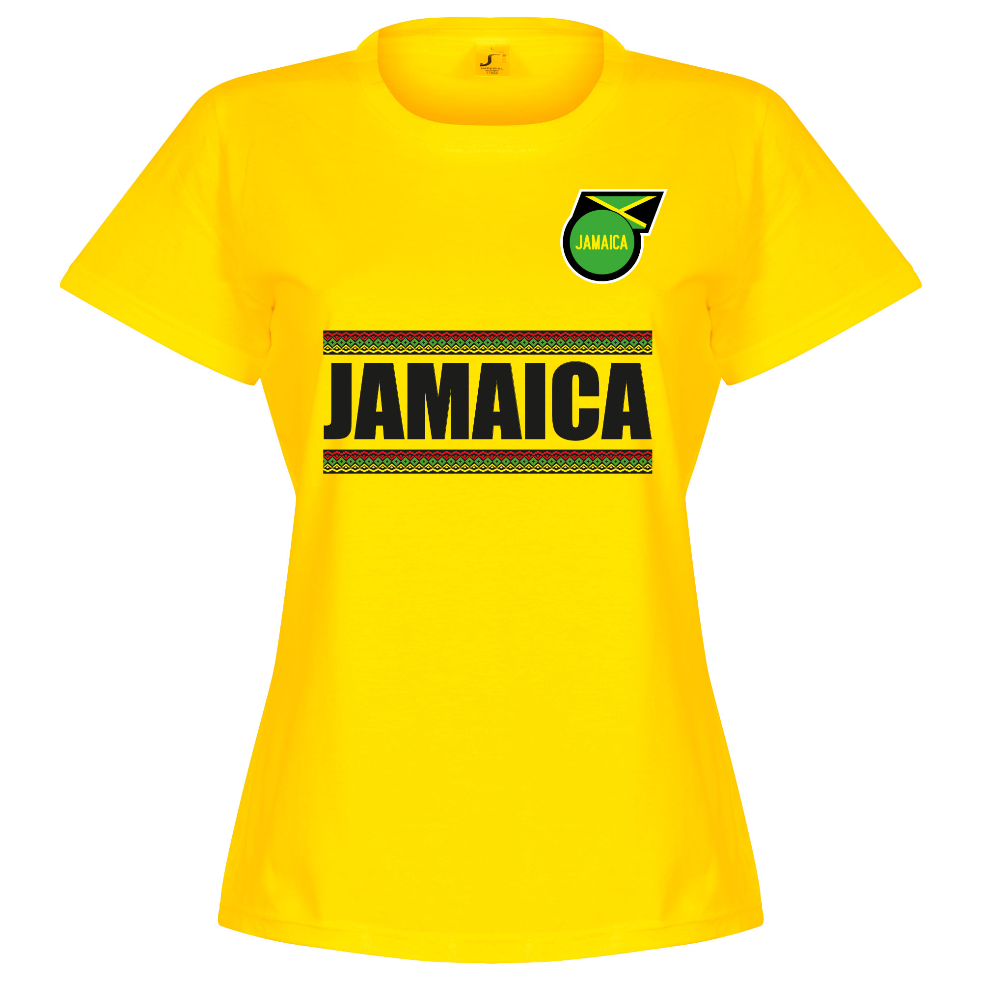 Retake Jamaica Team Dames T Shirt Geel retake kopen in de aanbieding