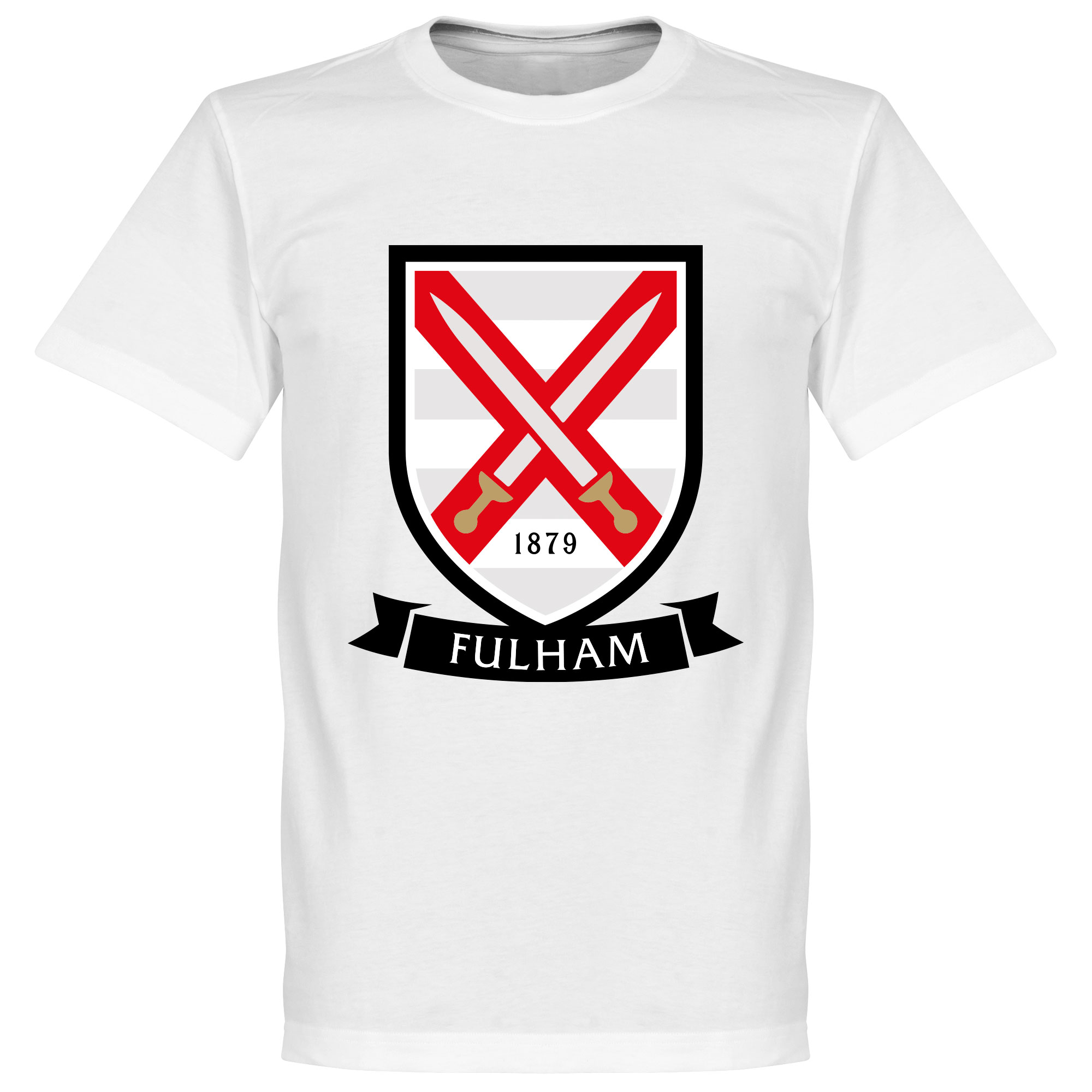Retake Fulham Logo T Shirt Wit retake kopen in de aanbieding