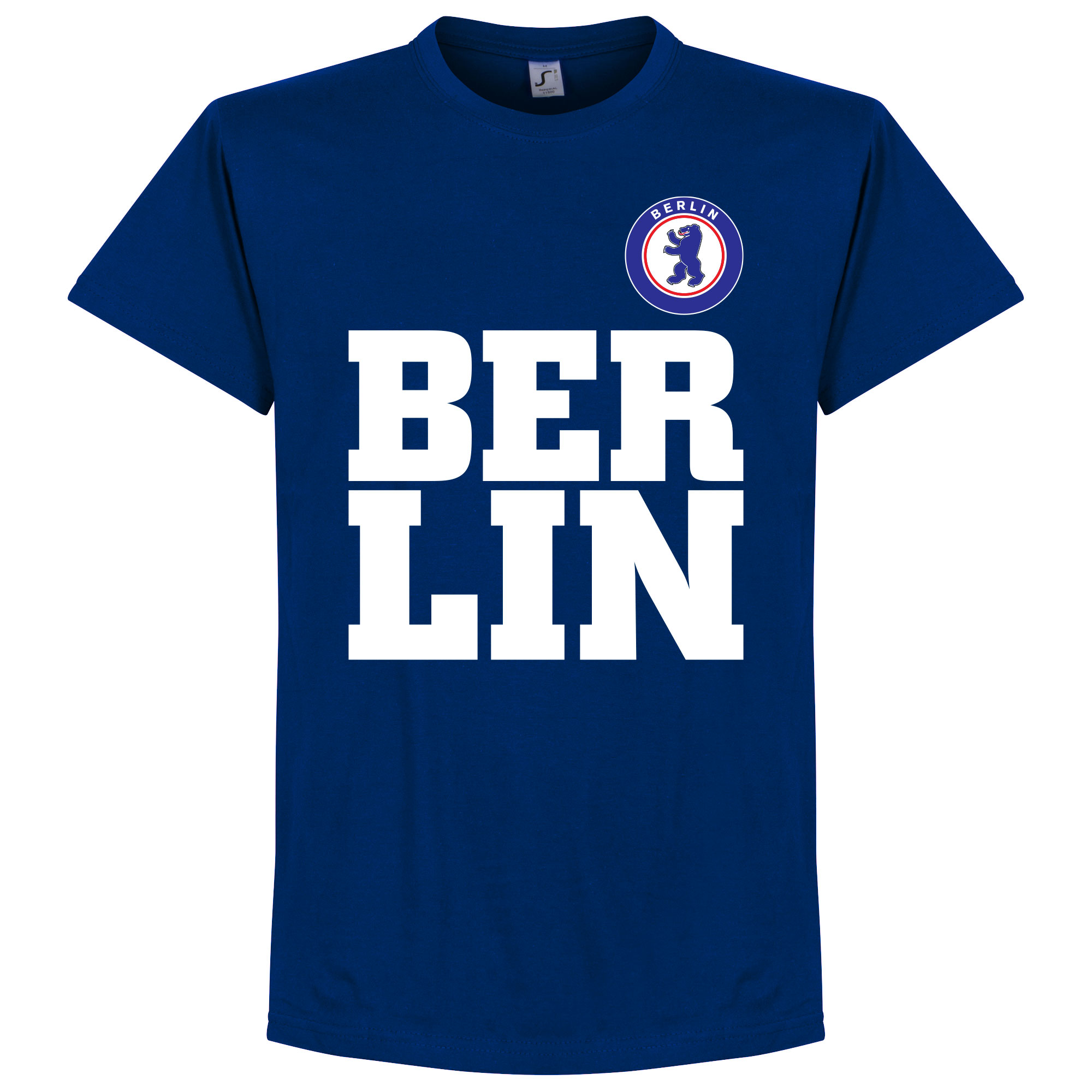 Retake Berlin Text T Shirt Blauw retake kopen in de aanbieding