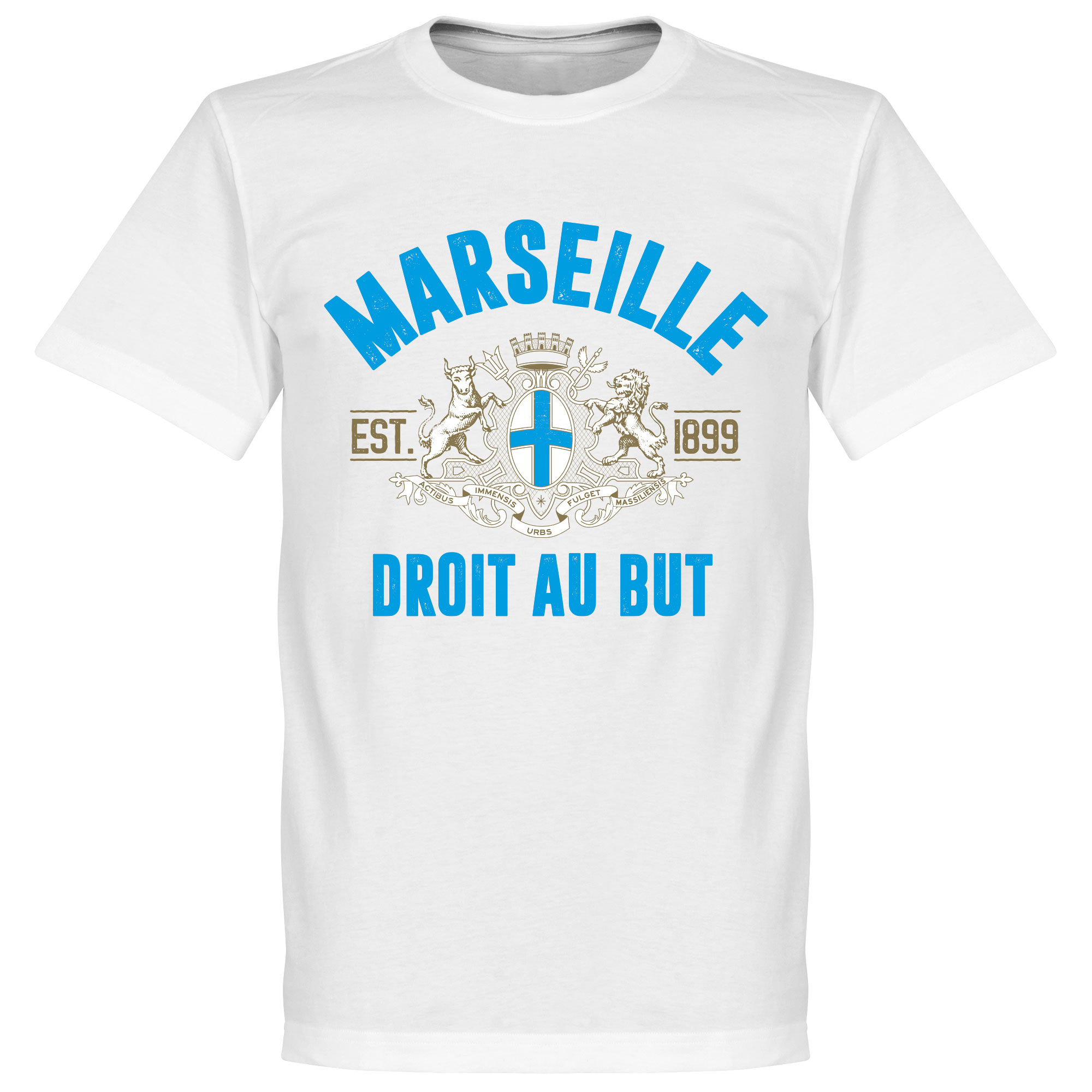 Retake Olympique Marseille Established T Shirt Wit retake kopen in de aanbieding