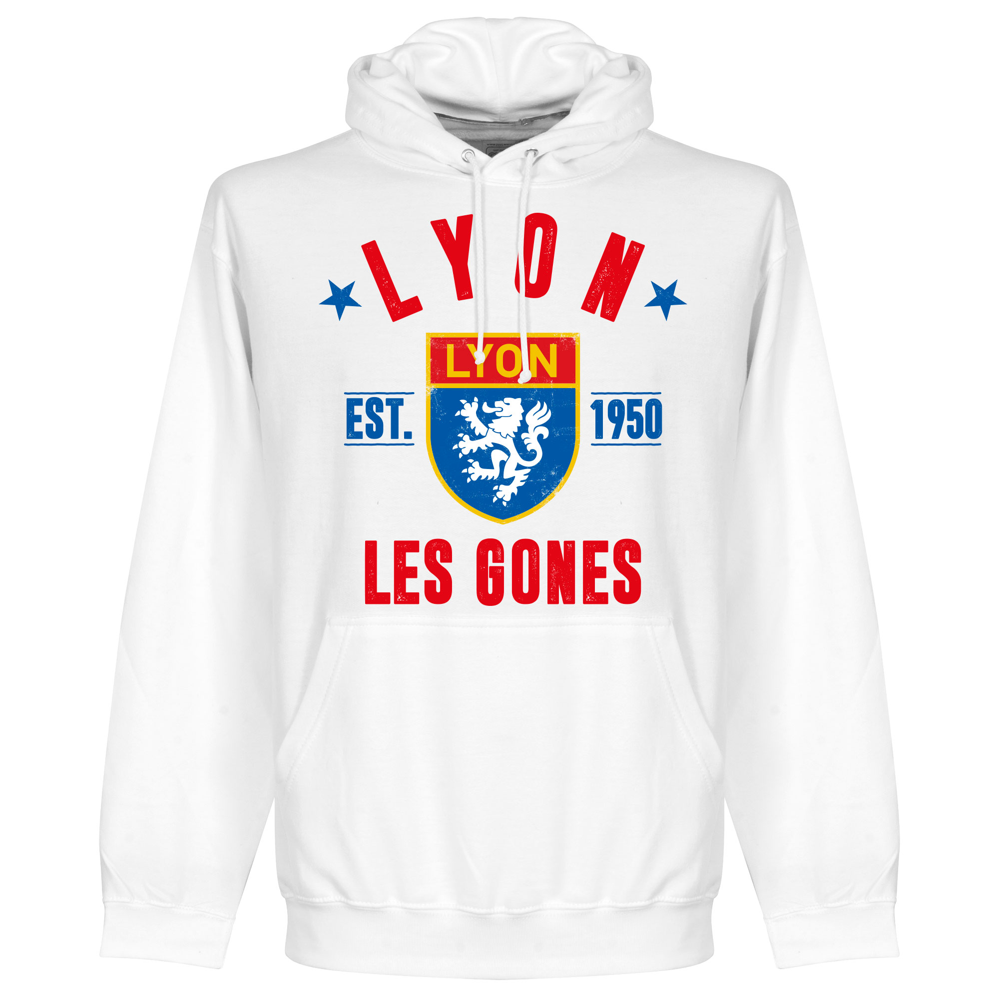 Retake Olympique Lyon Established Hooded Sweater Wit retake kopen in de aanbieding