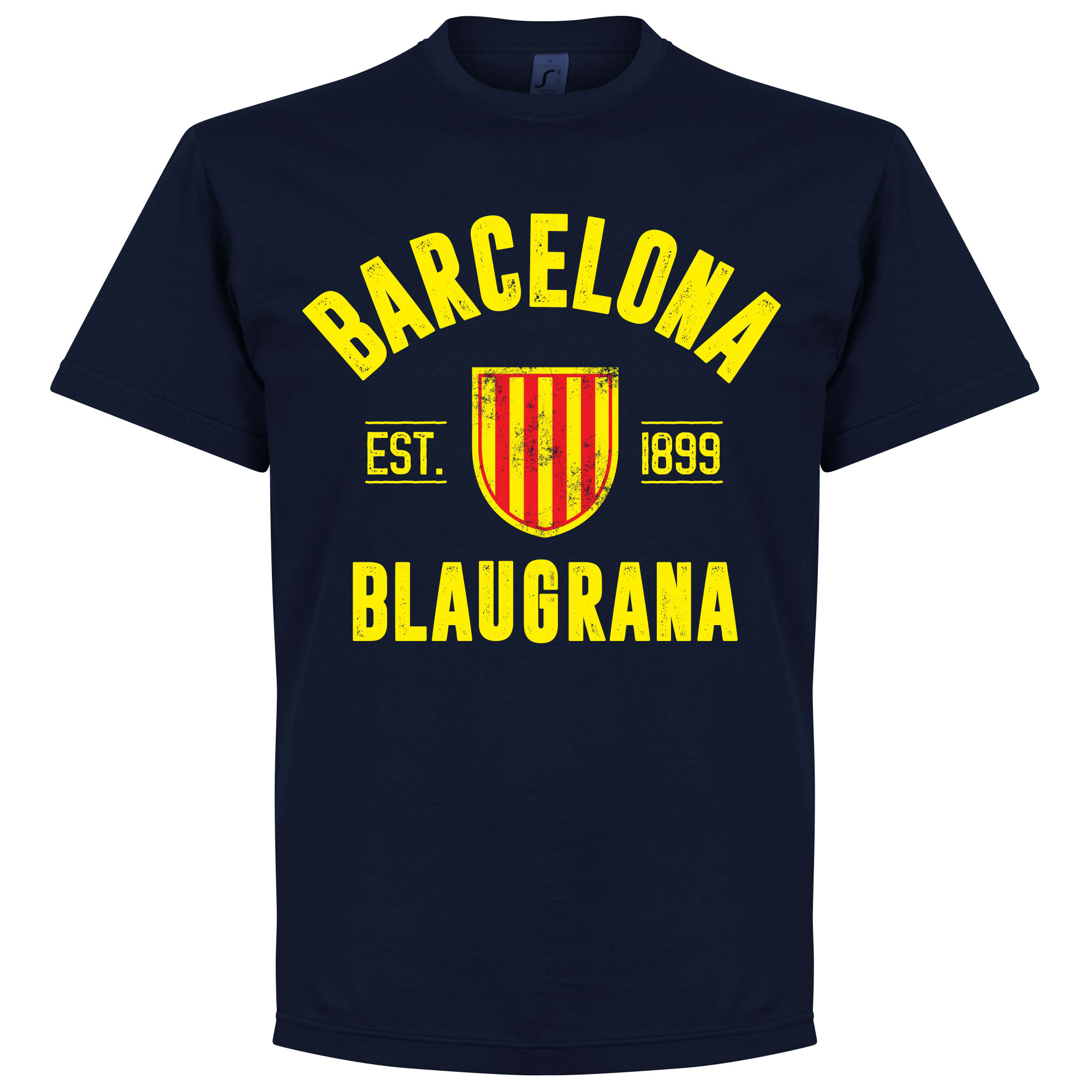Retake Barcelona Established T Shirt Navy retake kopen in de aanbieding