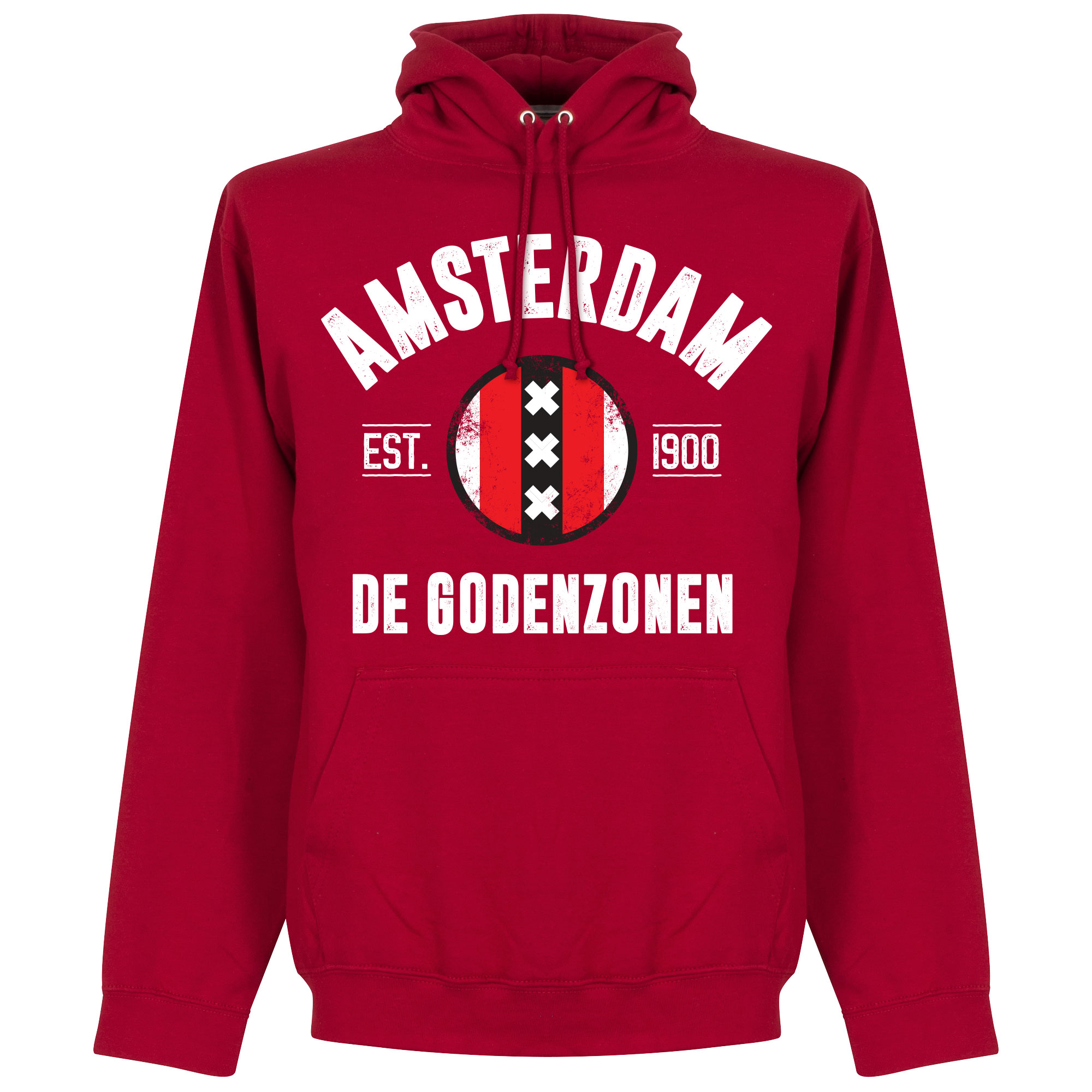 Retake Amsterdam Established Hooded Sweater Rood retake kopen in de aanbieding