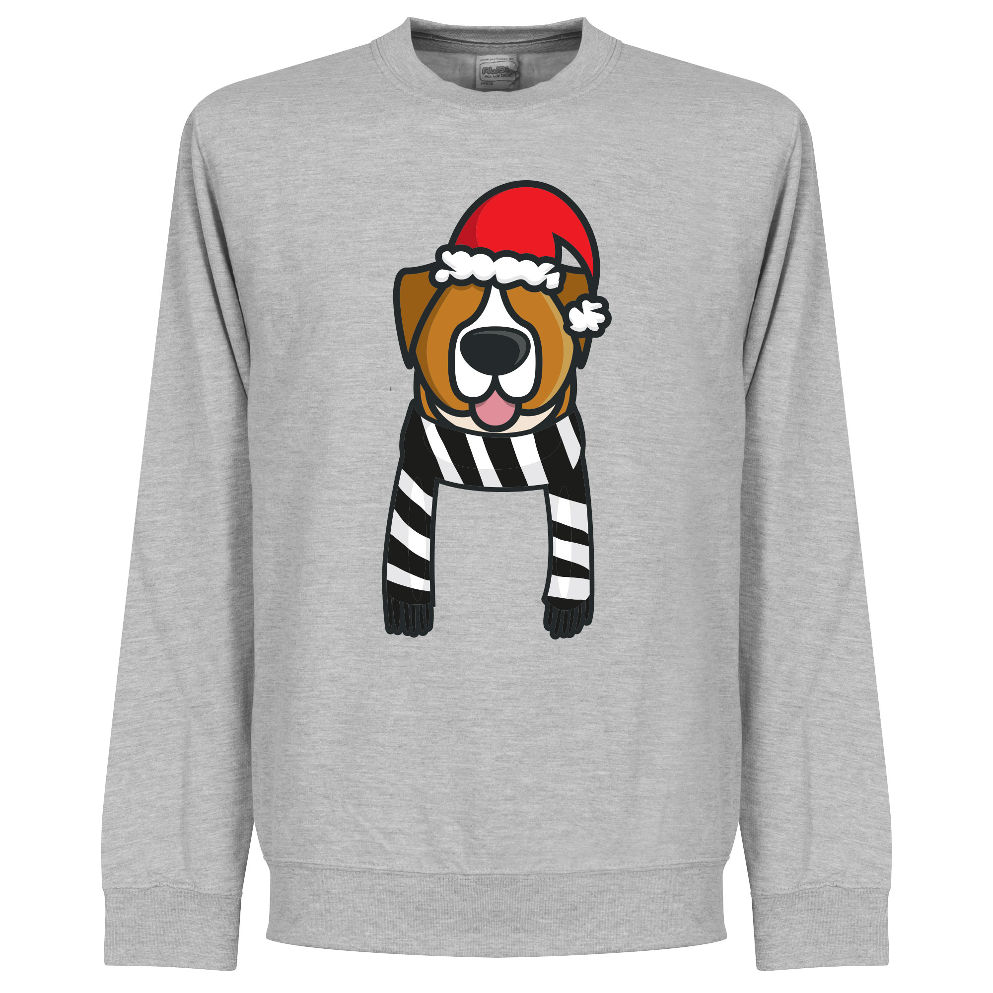 Christmas Dog Scarf Supporter Kersttrui Zwart-Wit XXXL