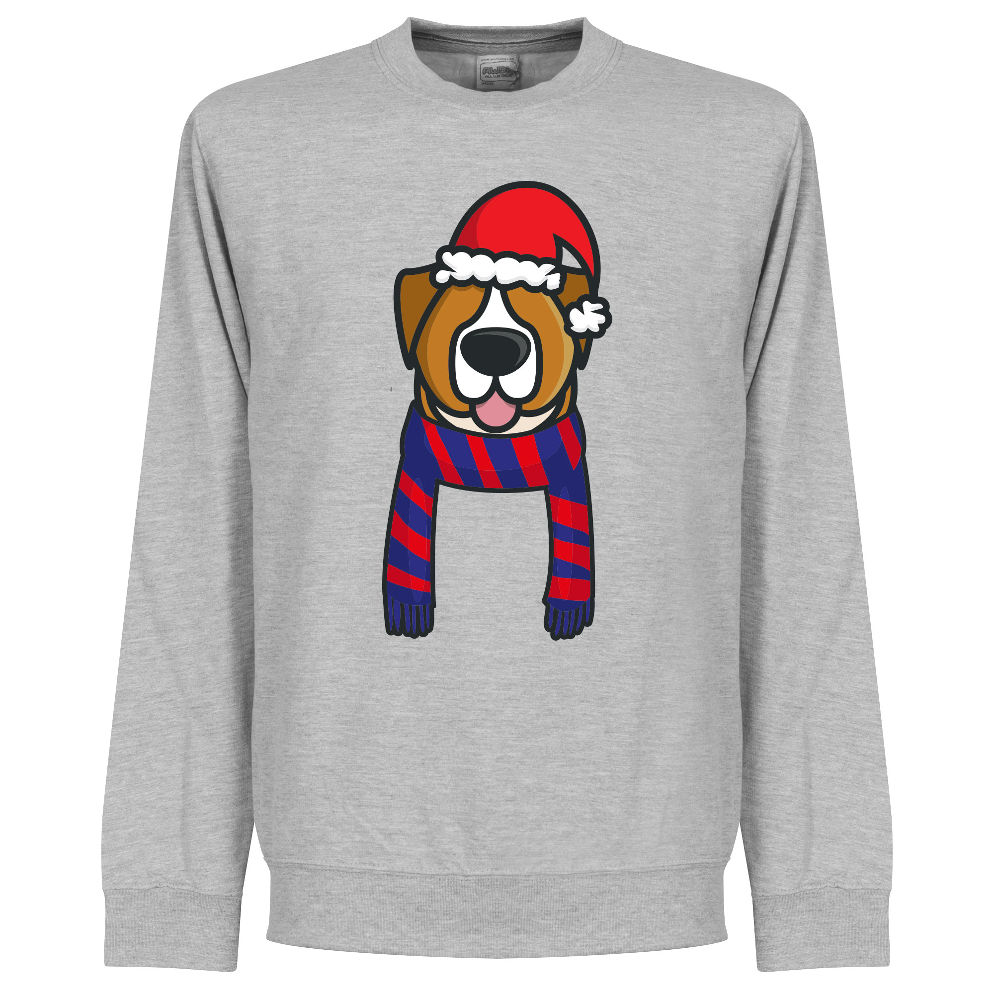 Christmas Dog Scarf Supporter Kersttrui Blauw-Rood XXXL