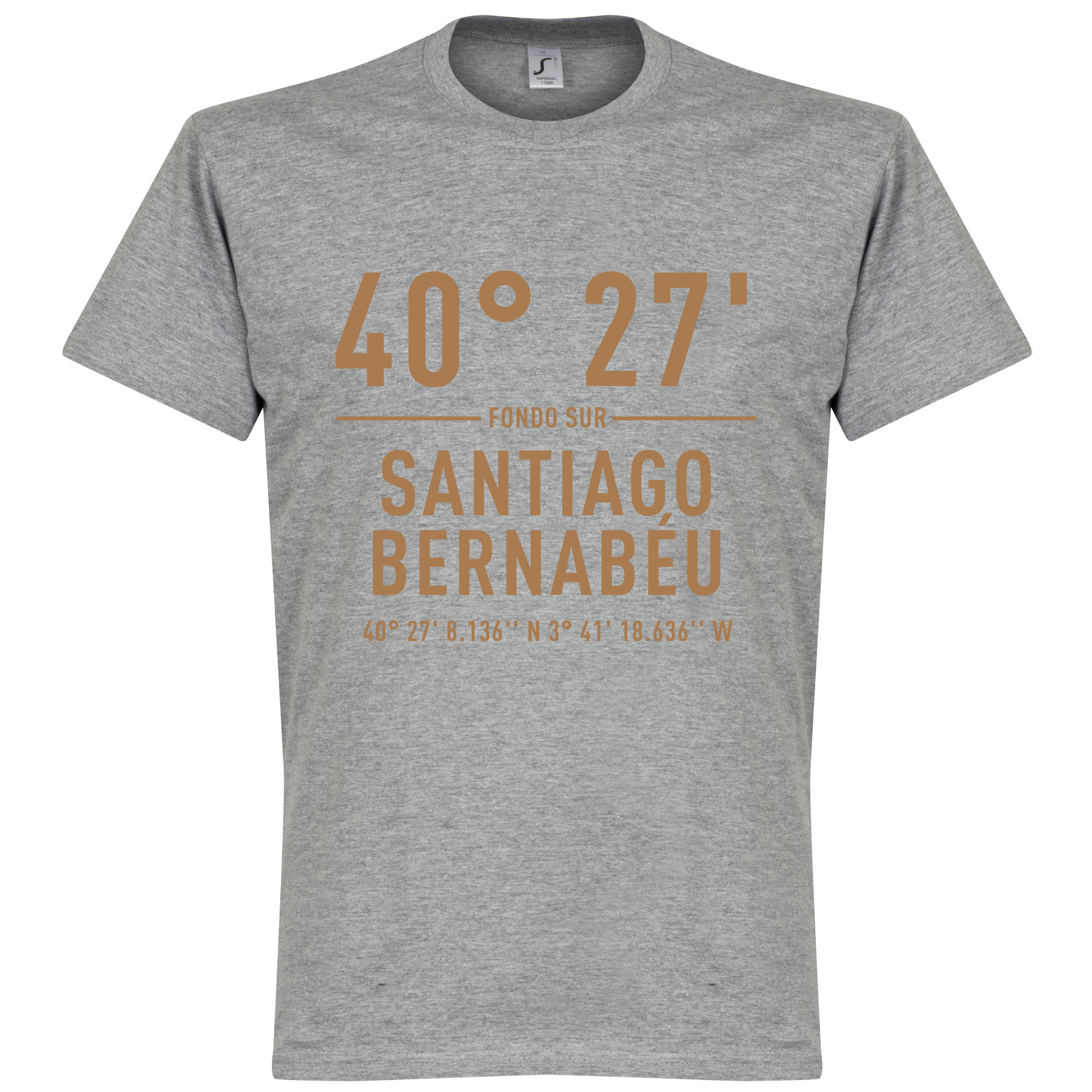 Retake Real Madrid Santiago Bernabeu Coordinaten T Shirt Grijs retake kopen in de aanbieding