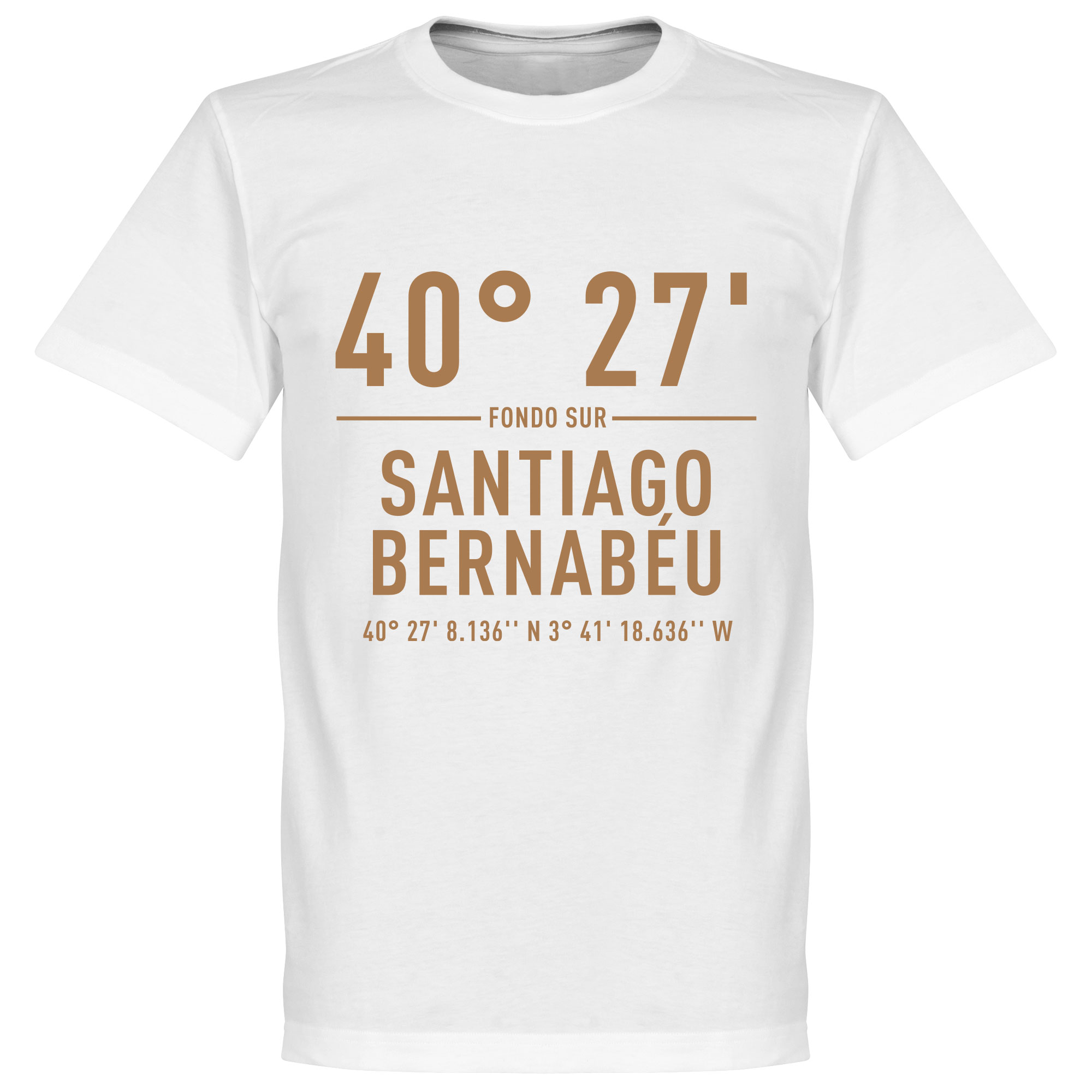 Retake Real Madrid Santiago Bernabeu Coordinaten T Shirt Wit retake kopen in de aanbieding