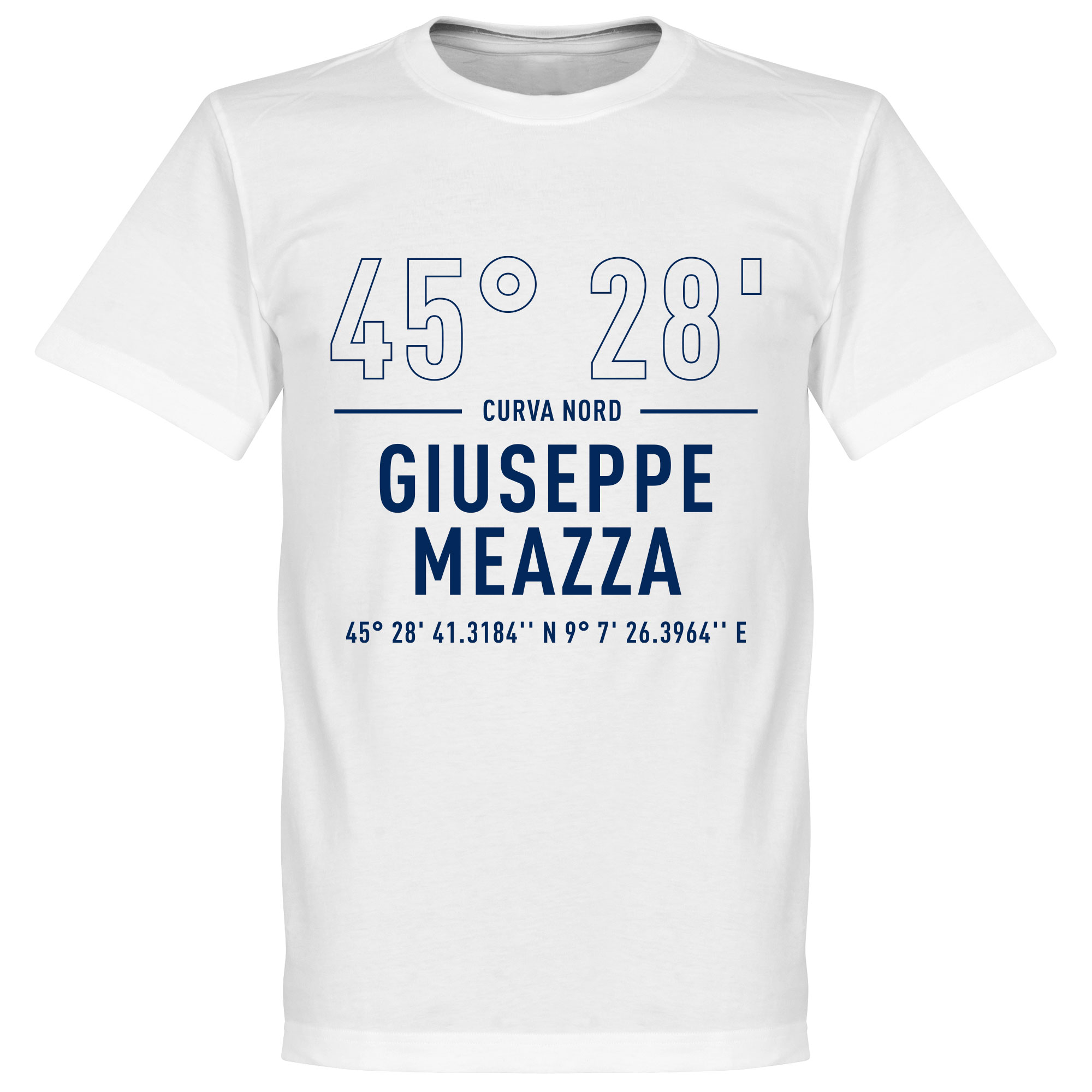 Retake Inter Milan Giuseppe Meazza Coordinaten T Shirt Wit retake kopen in de aanbieding Retake Inter Milan Giuseppe Meazza Coordinaten T Shirt Wit retake kopen in de aanbieding