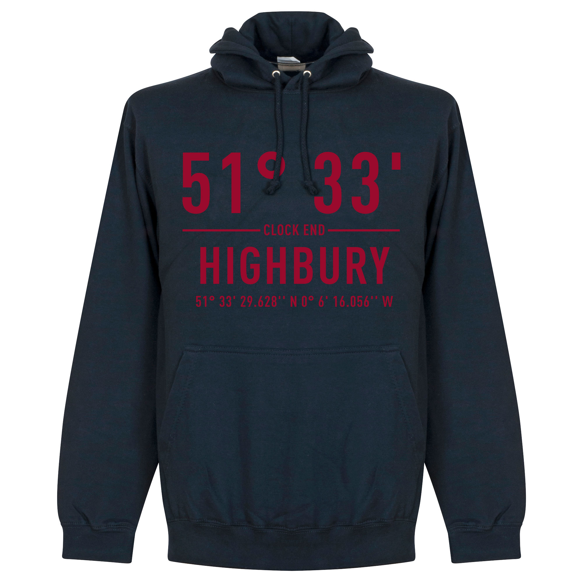 Retake Arsenal Highbury Stadion Coordinaten Hoodie Navy retake kopen in de aanbieding