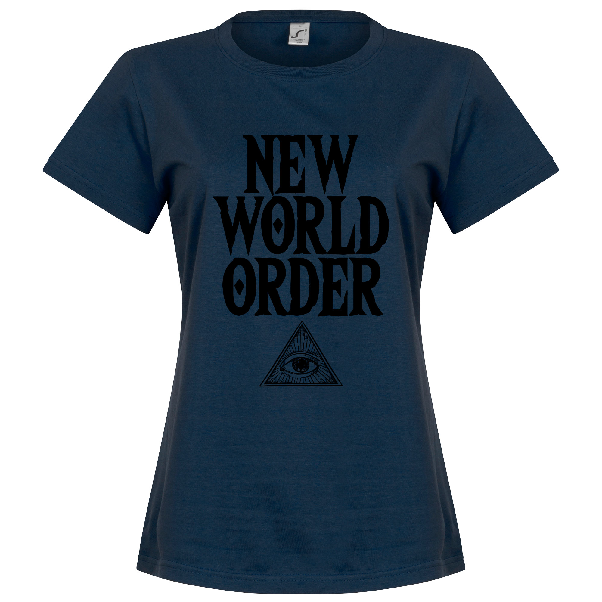 Retake New World Order Dames T Shirt Navy retake kopen in de aanbieding