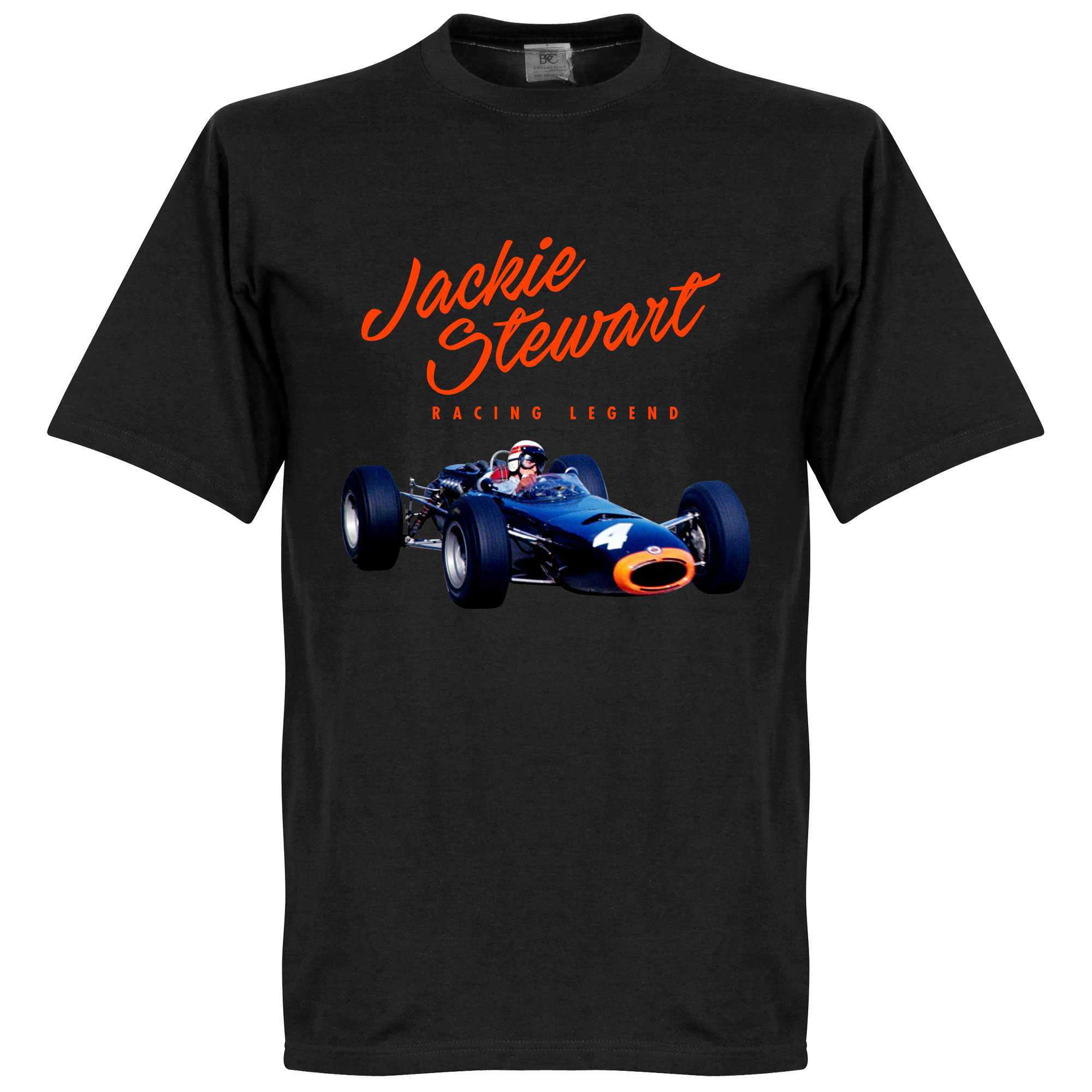 Jackie Stewart Monaco T-Shirt Zwart
