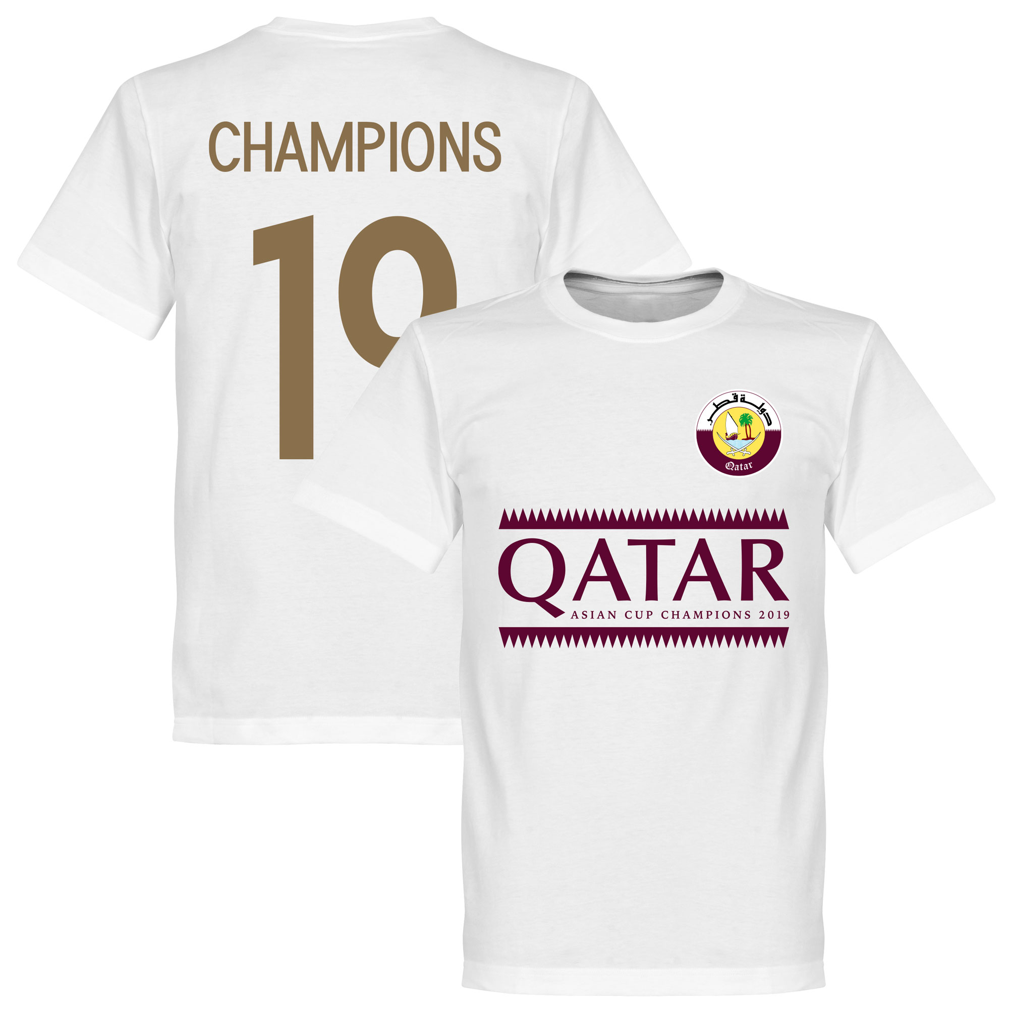Qatar 2019 Asian Cup Winners T-Shirt Wit