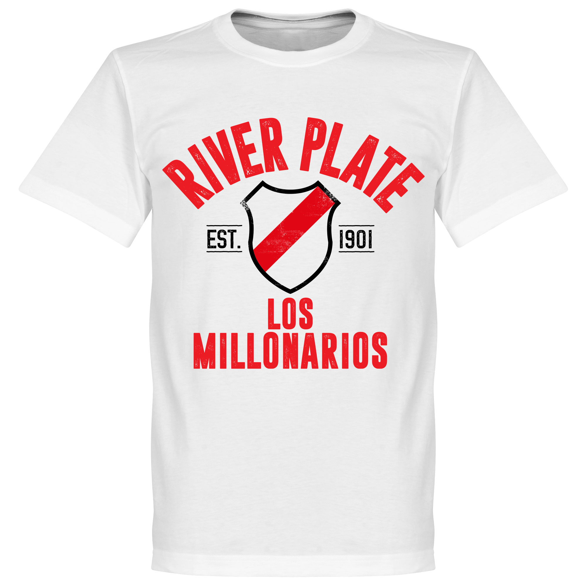Retake River Plate Established T Shirt Wit retake kopen in de aanbieding