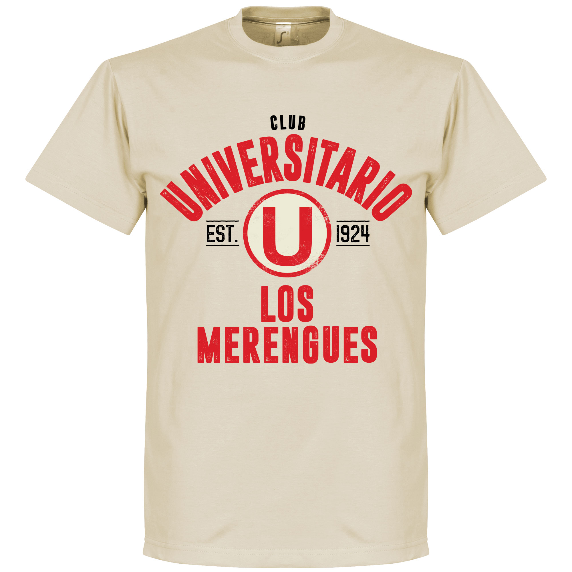 Retake Universitario Established T Shirt Creme retake kopen in de aanbieding