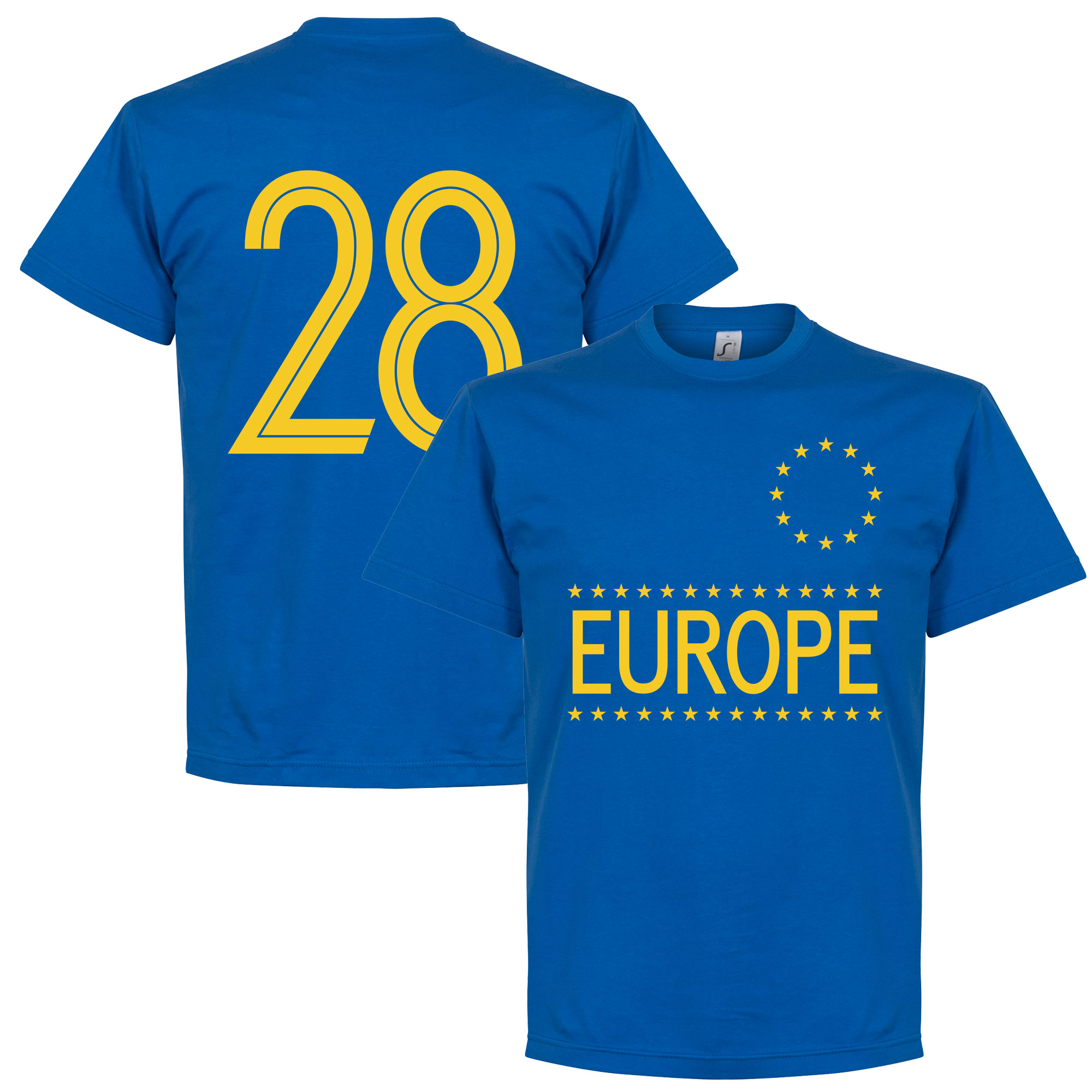 Retake Team Europe 28 T Shirt Blauw retake kopen in de aanbieding