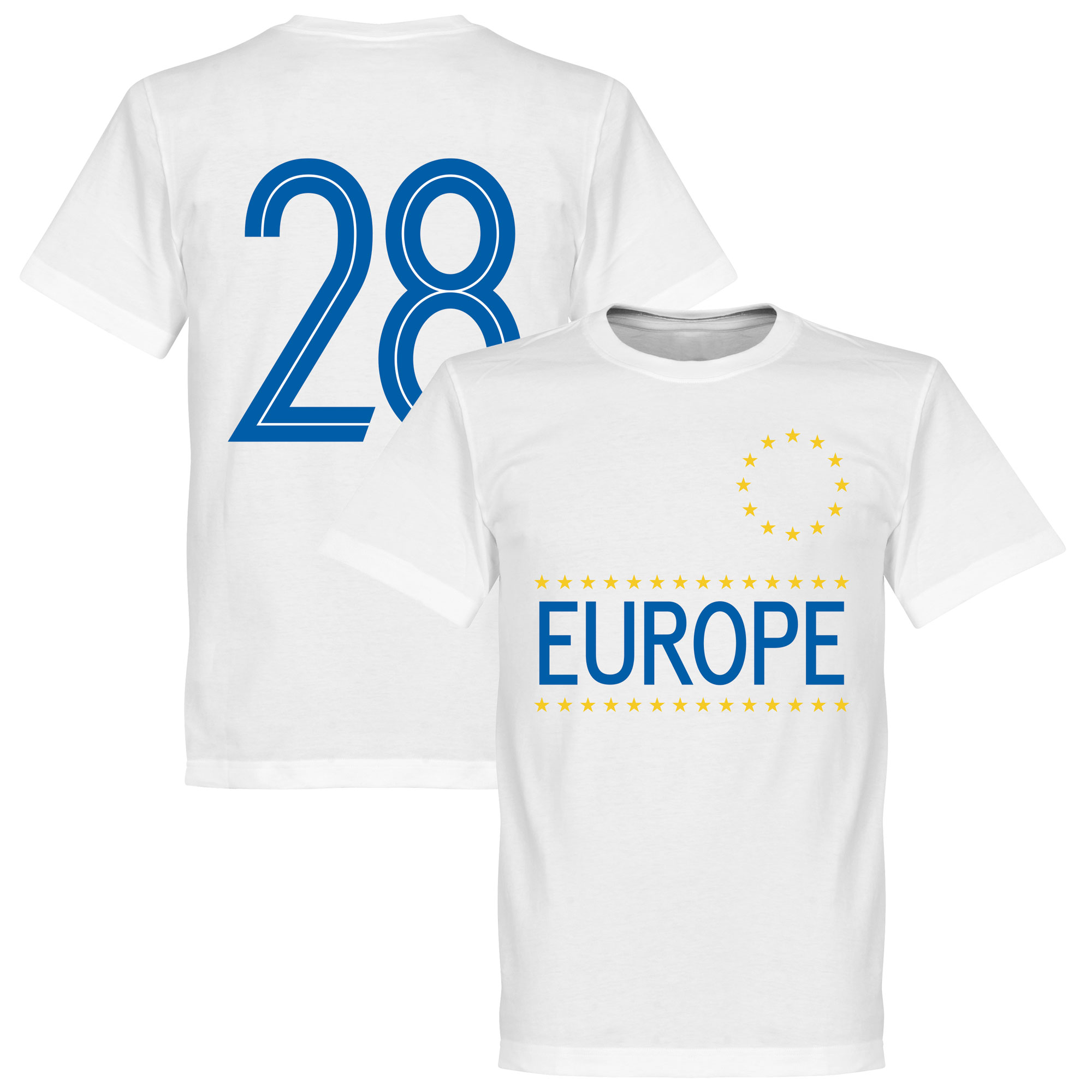 Retake Team Europe 28 T Shirt Wit retake kopen in de aanbieding