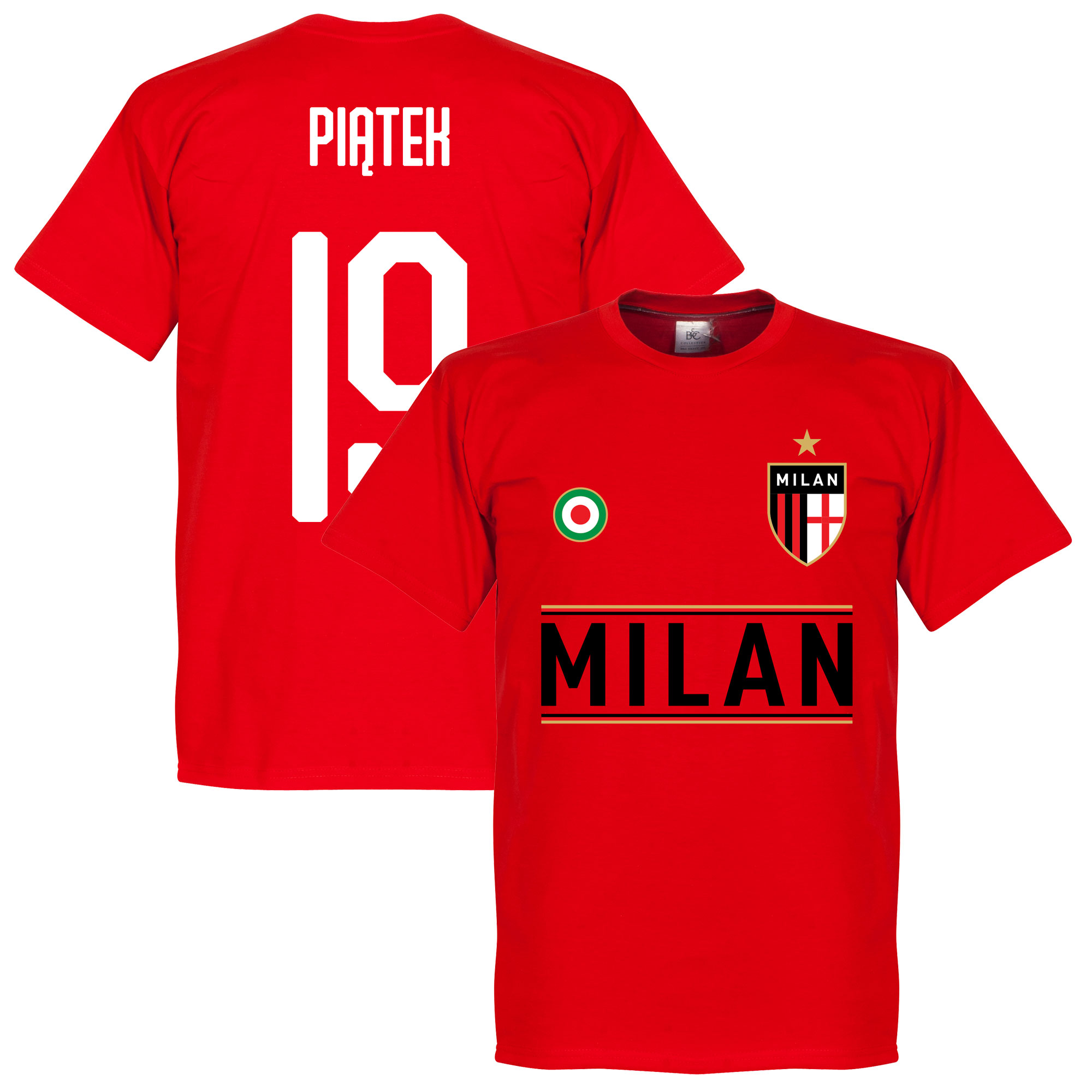 Retake Ac Milan Piatek 19 Team T Shirt Rood retake kopen in de aanbieding