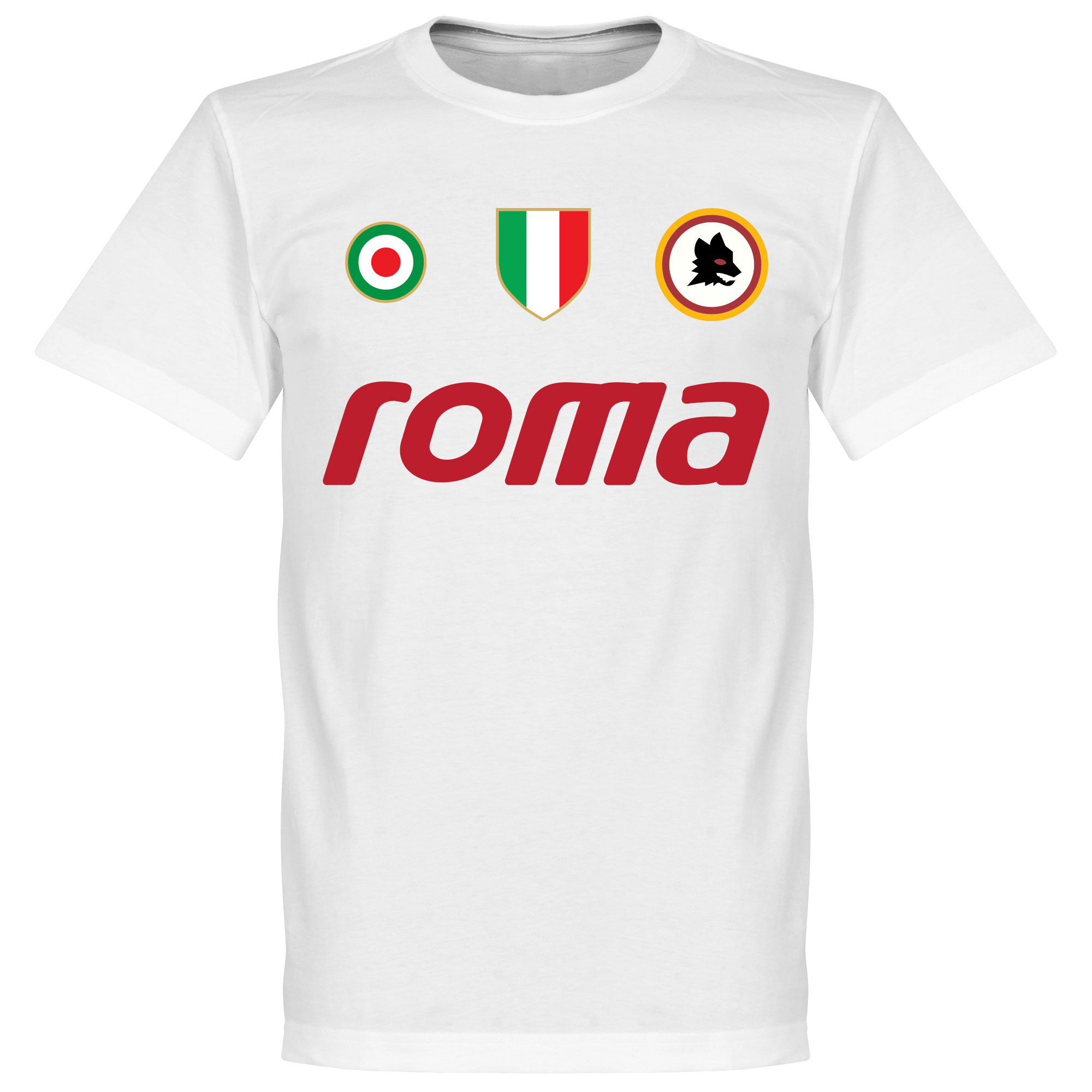 AS Roma Team T-Shirt - Wit - XL