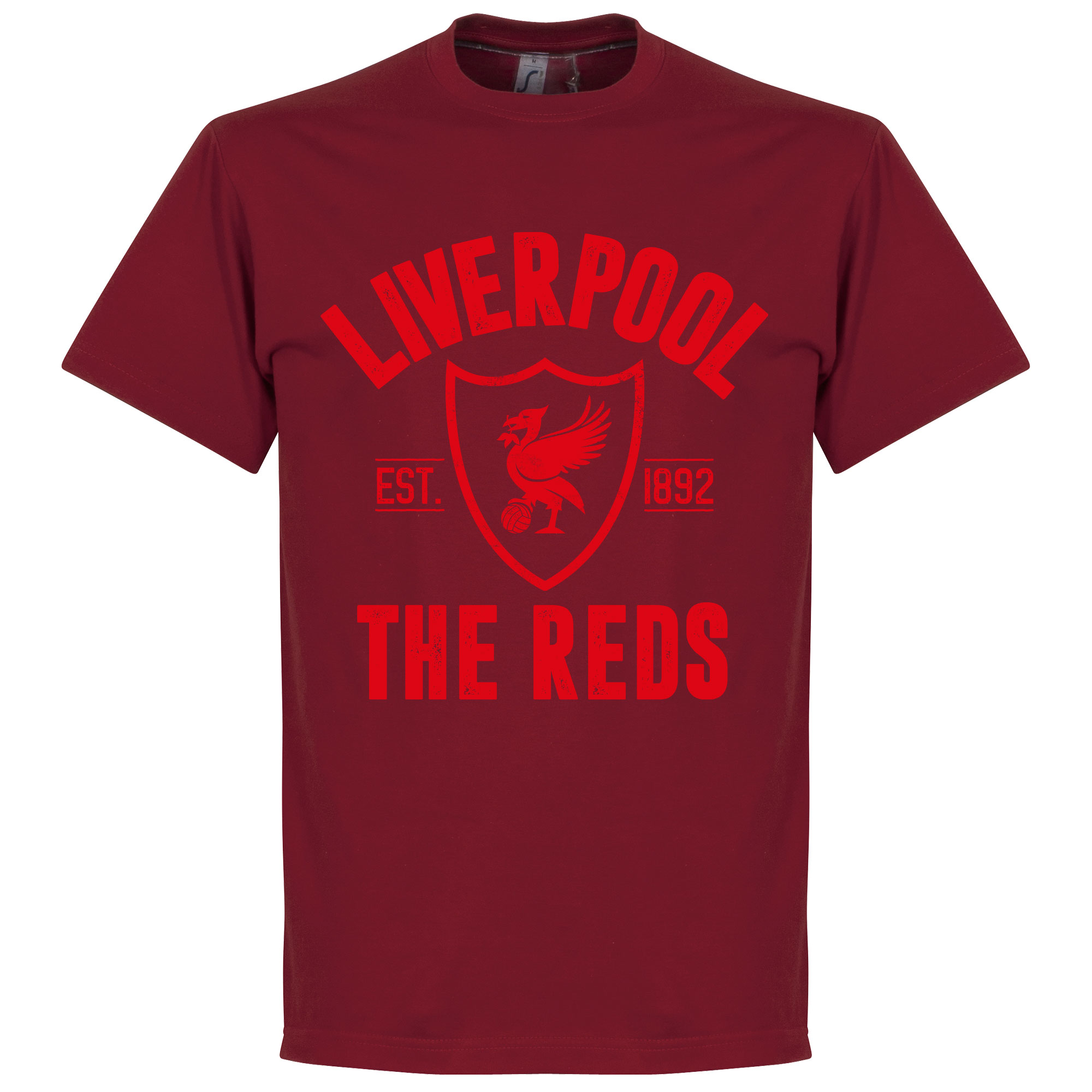 Retake Liverpool Established T Shirt Donker Rood retake kopen in de aanbieding