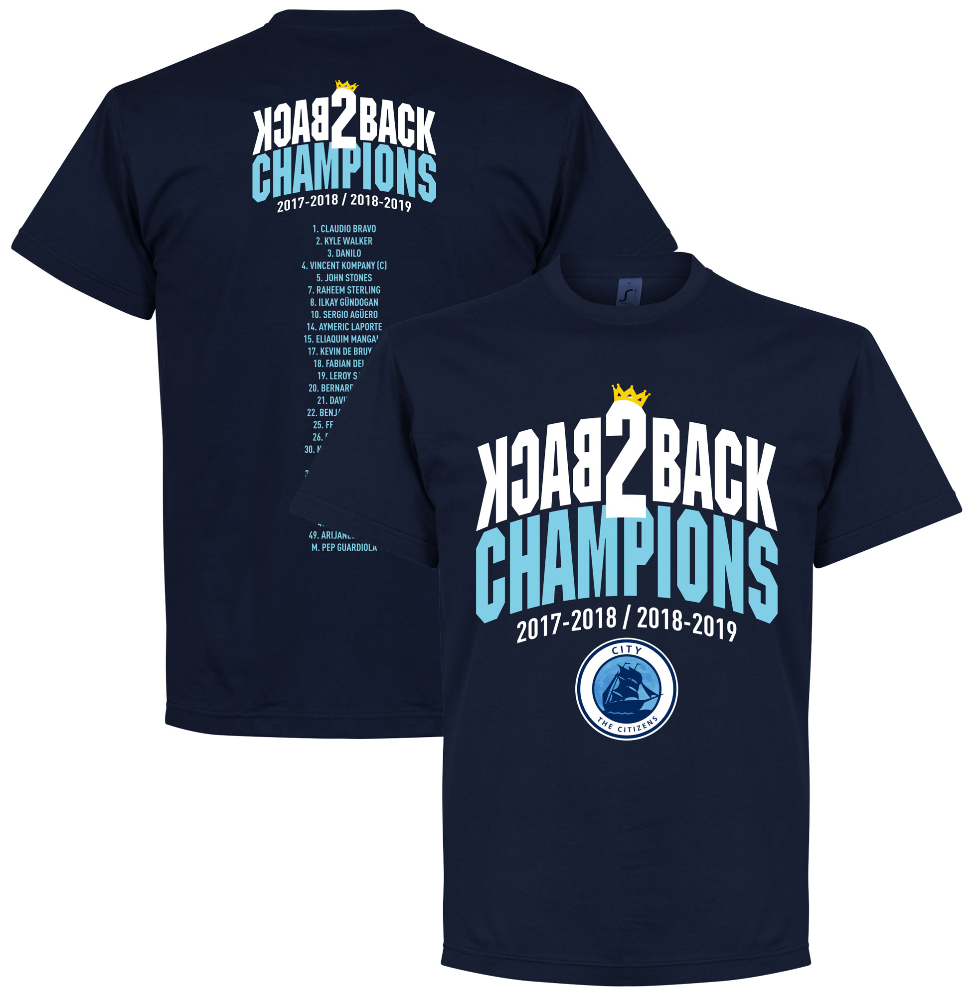 Retake City Back To Champions Squad T Shirt Navy retake kopen in de aanbieding