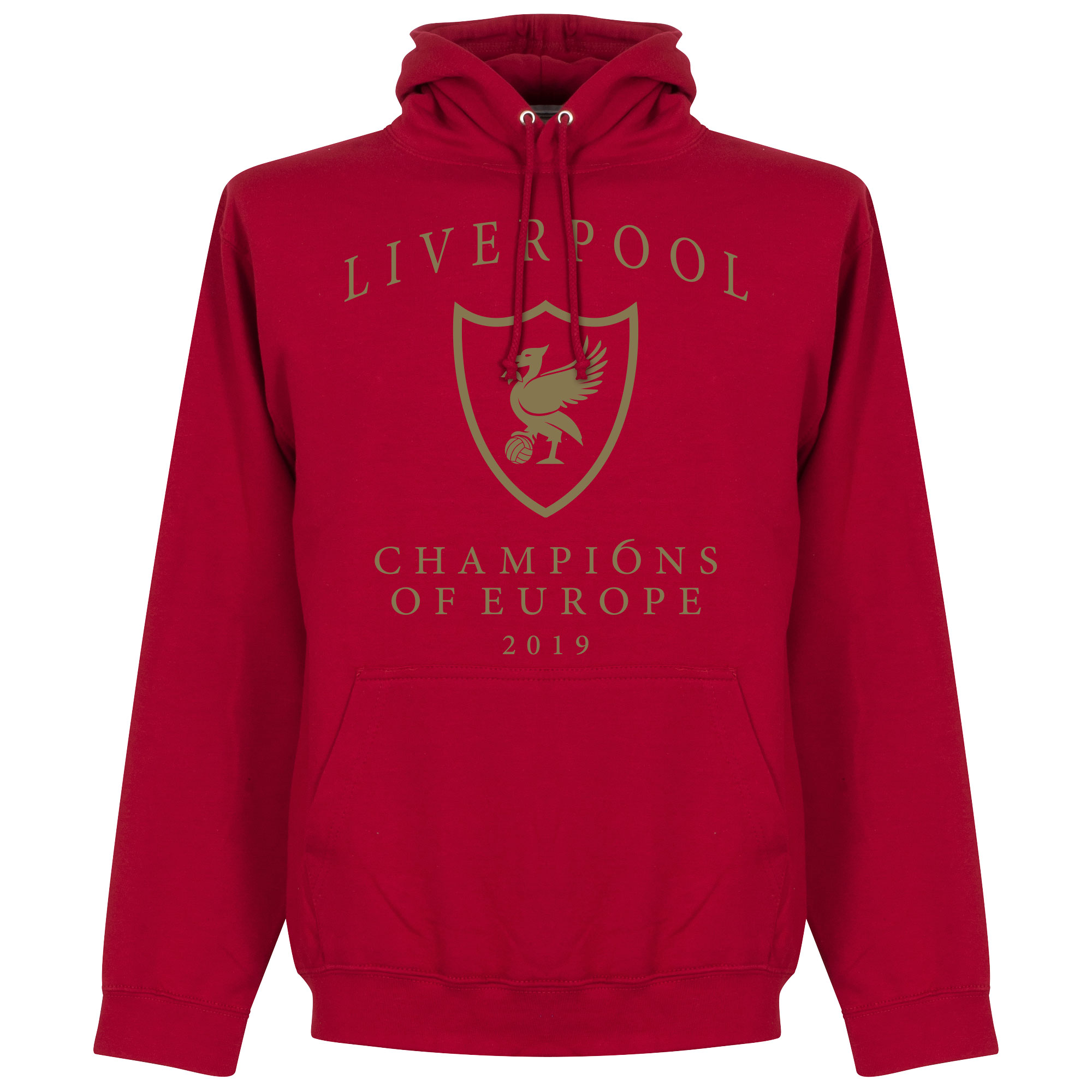 Liverpool Champions Of Europe 2019 Logo Hoodie Rood