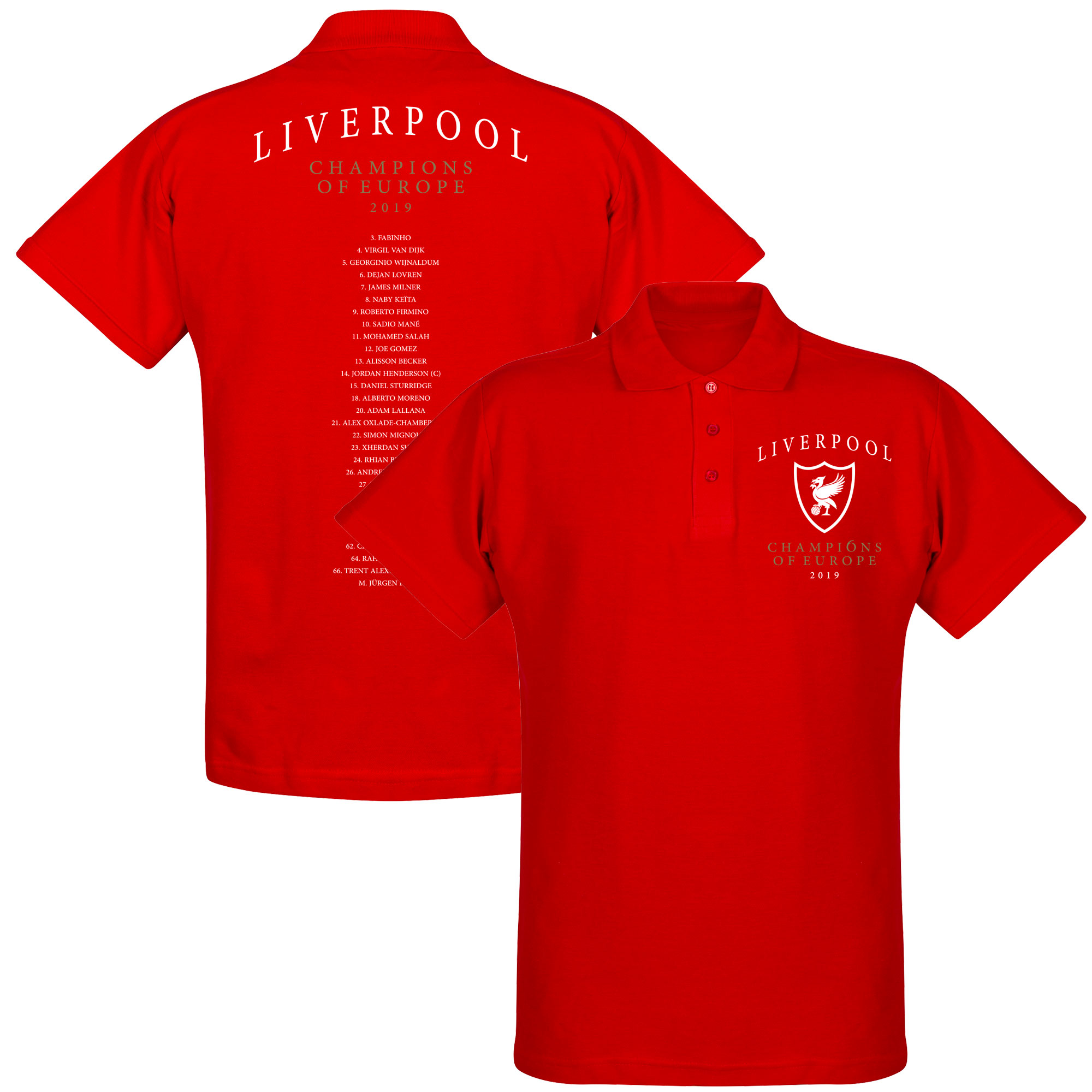 Retake Liverpool Champions Of Europe 2019 Selectie Polo Rood retake kopen in de aanbieding