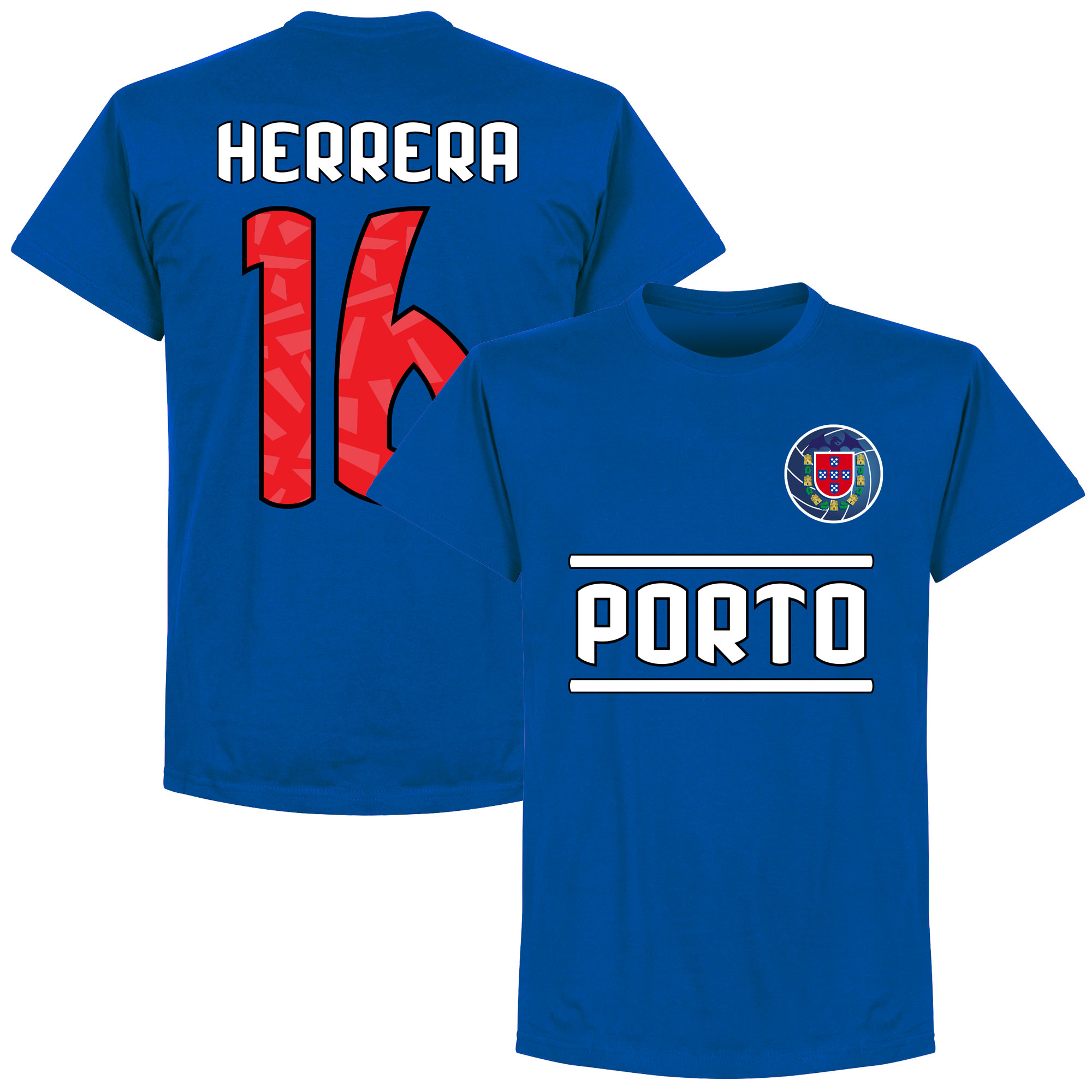 Retake Porto Herrera 16 Team T Shirt Blauw retake kopen in de aanbieding