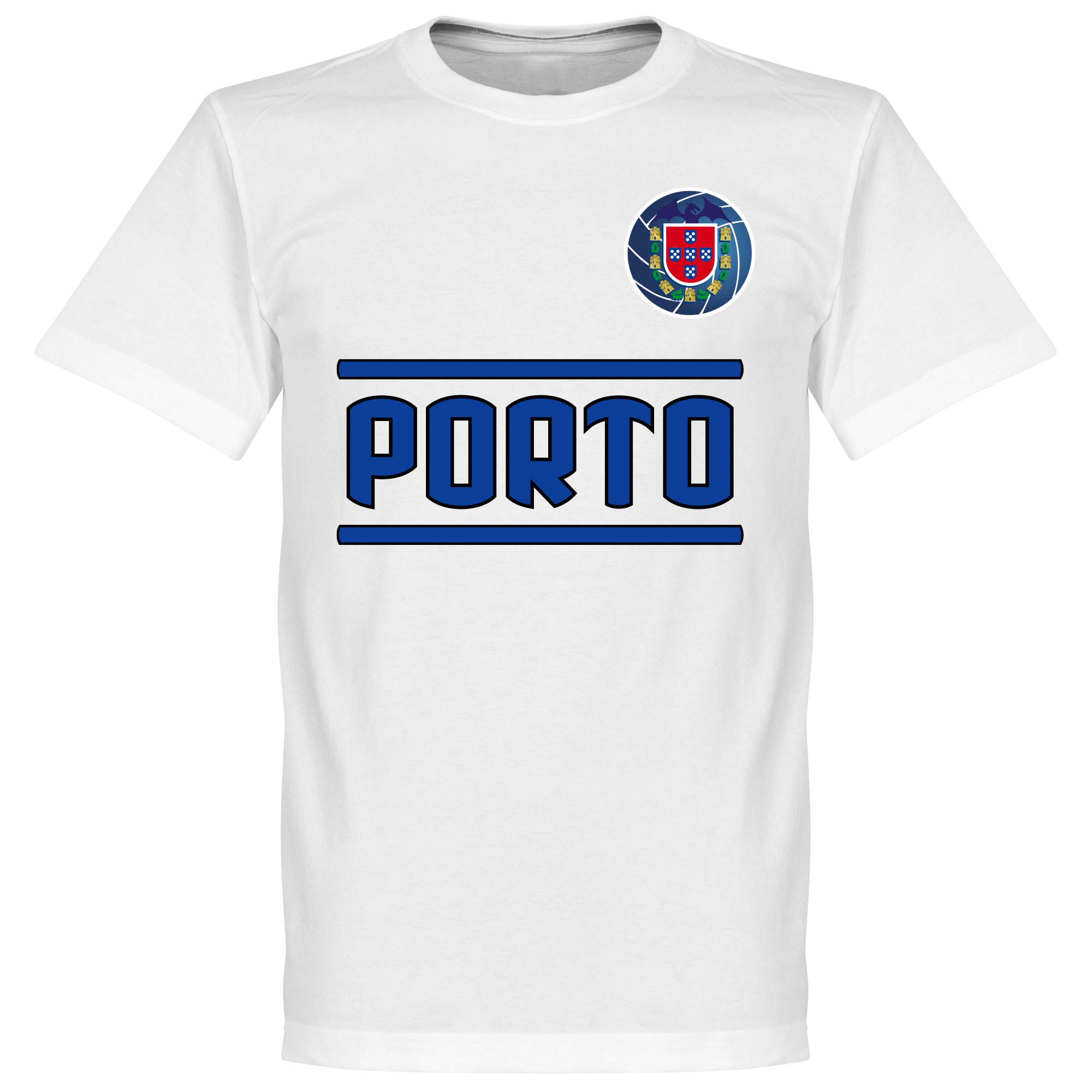 Retake Porto Team T Shirt Wit retake kopen in de aanbieding