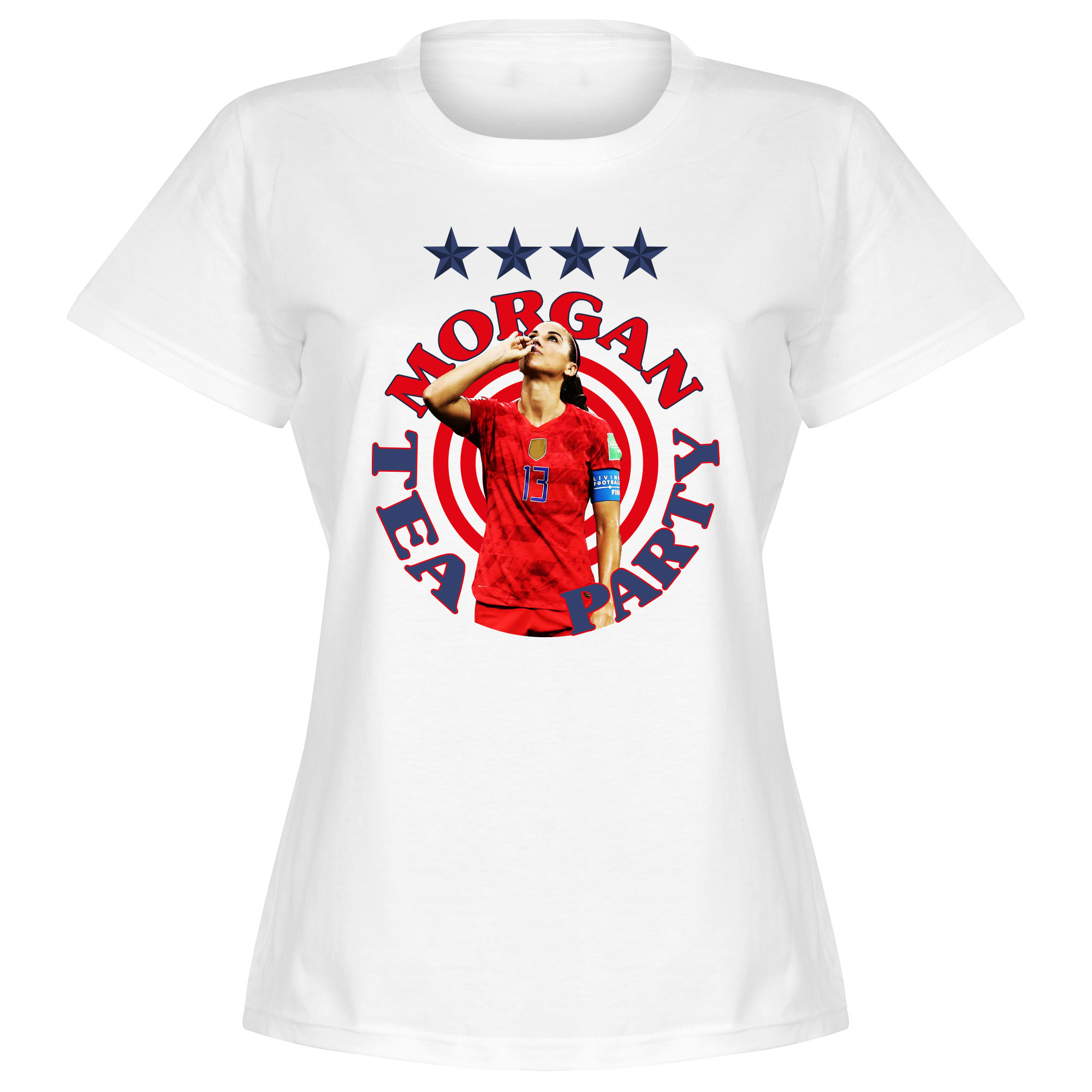 Morgan Team Party T-Shirt Rood Wit