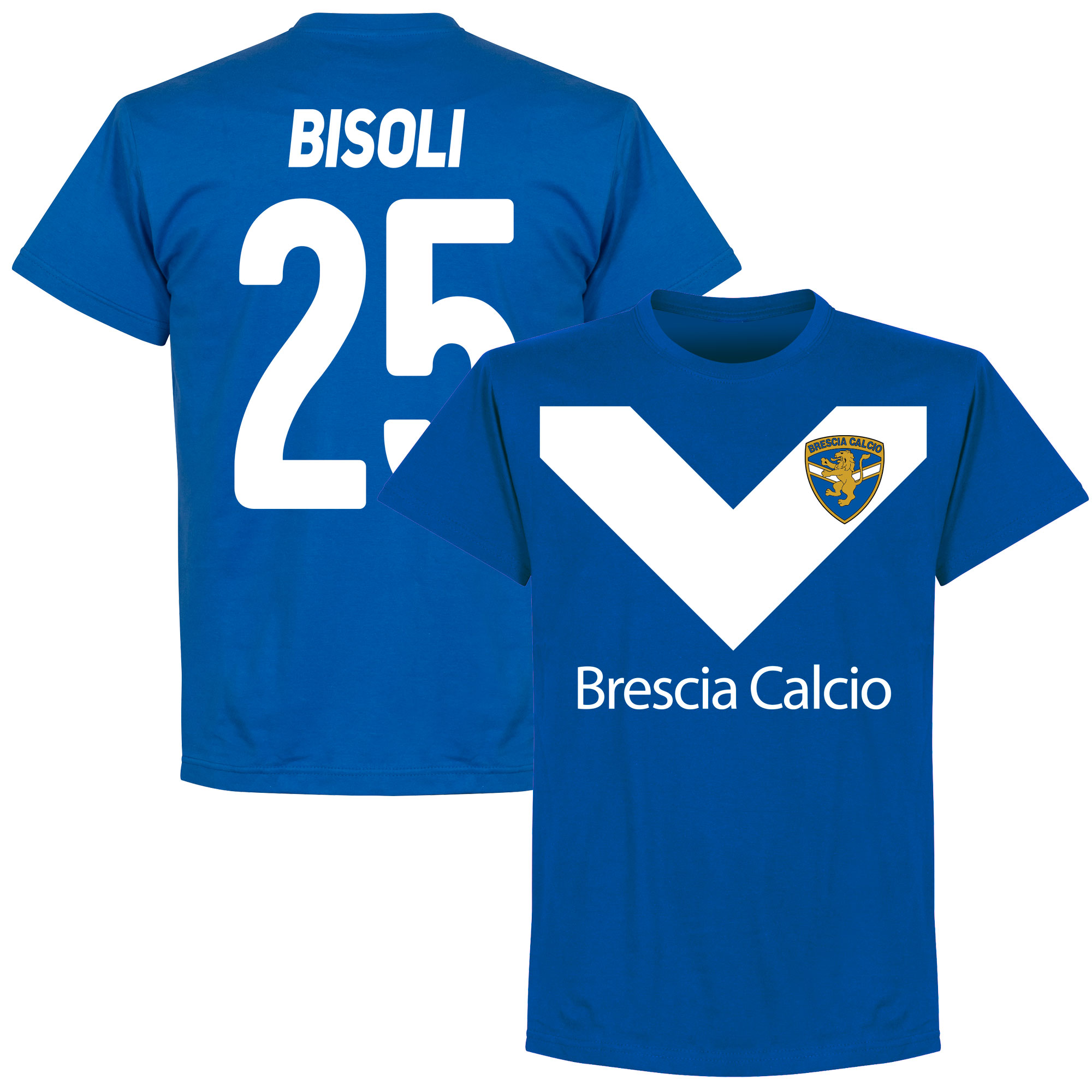 Brescia Bisoli 25 Team T-Shirt - Blauw - XXXXL