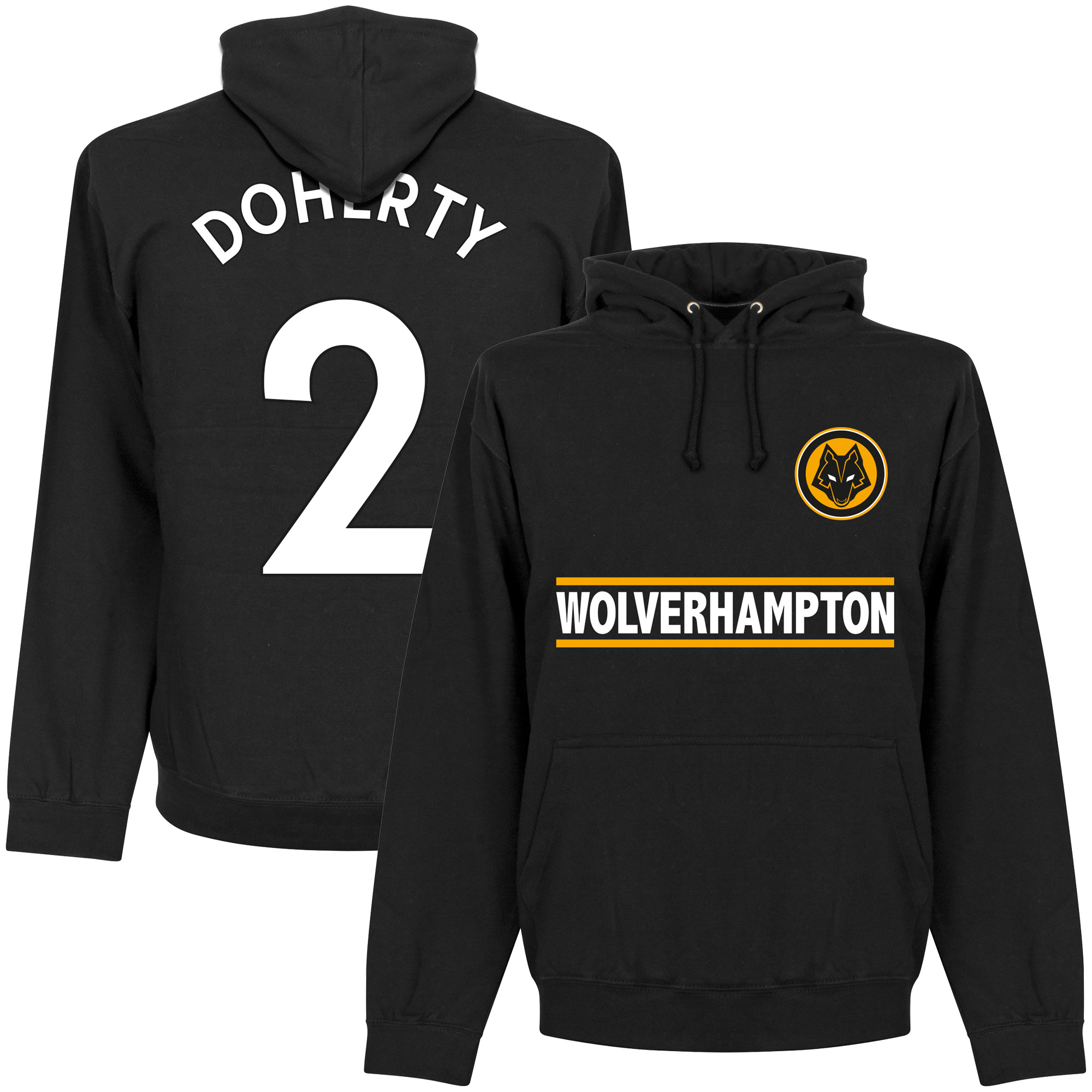 Wolverhampton Wanderers Doherty 2 Team Hoodie Zwart