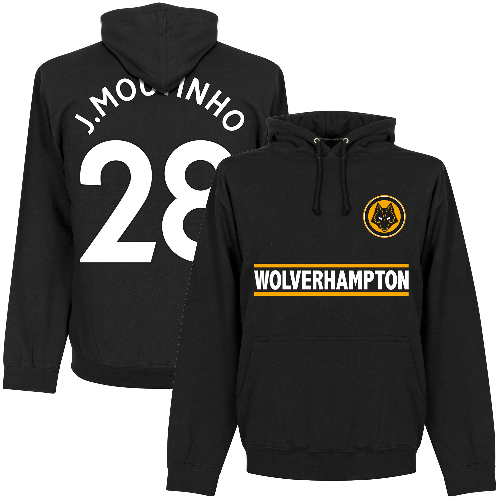 Wolverhampton Wanderers J. Moutinho 28 Team Hoodie Zwart