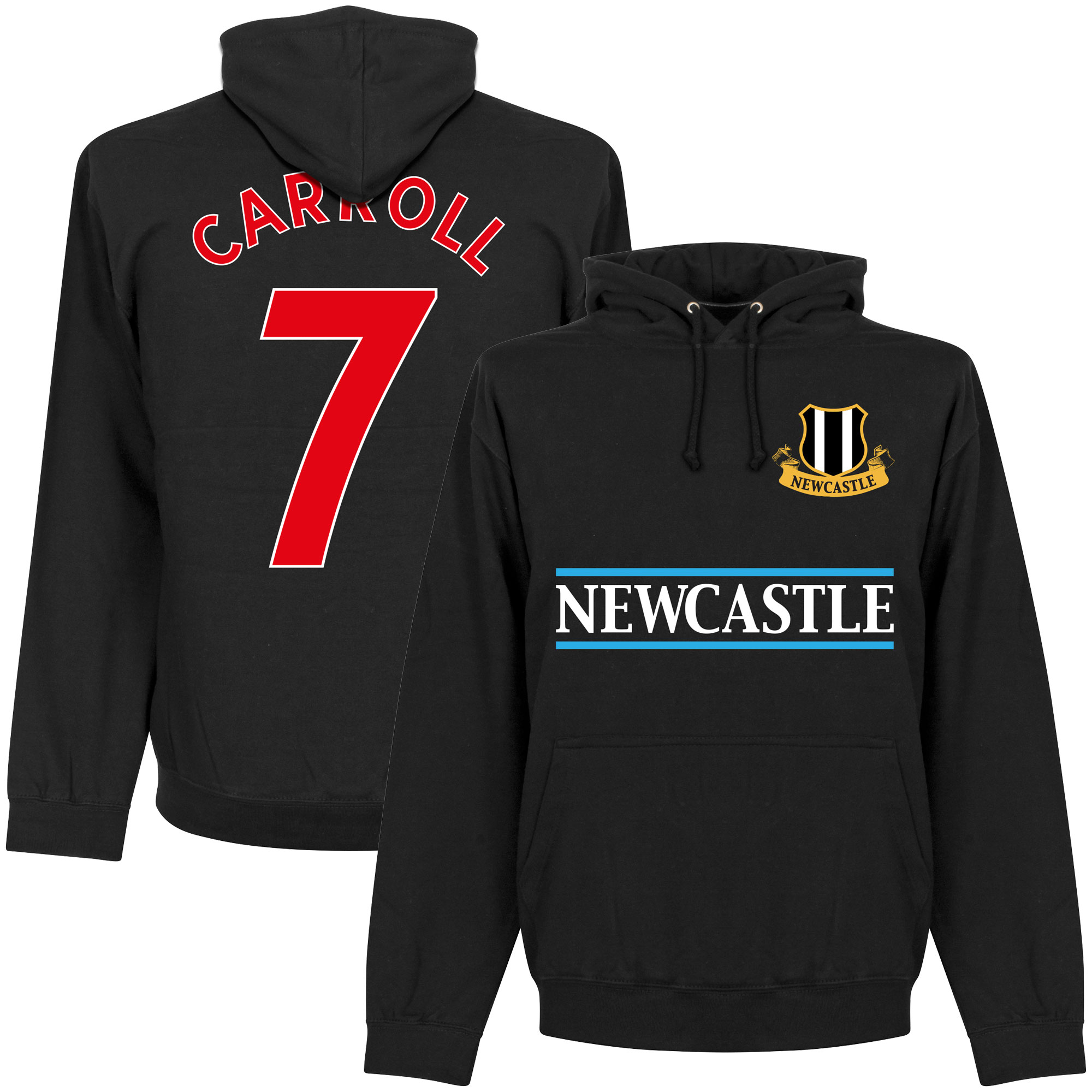 Newcastle United Carroll 7 Team Hoodie Zwart
