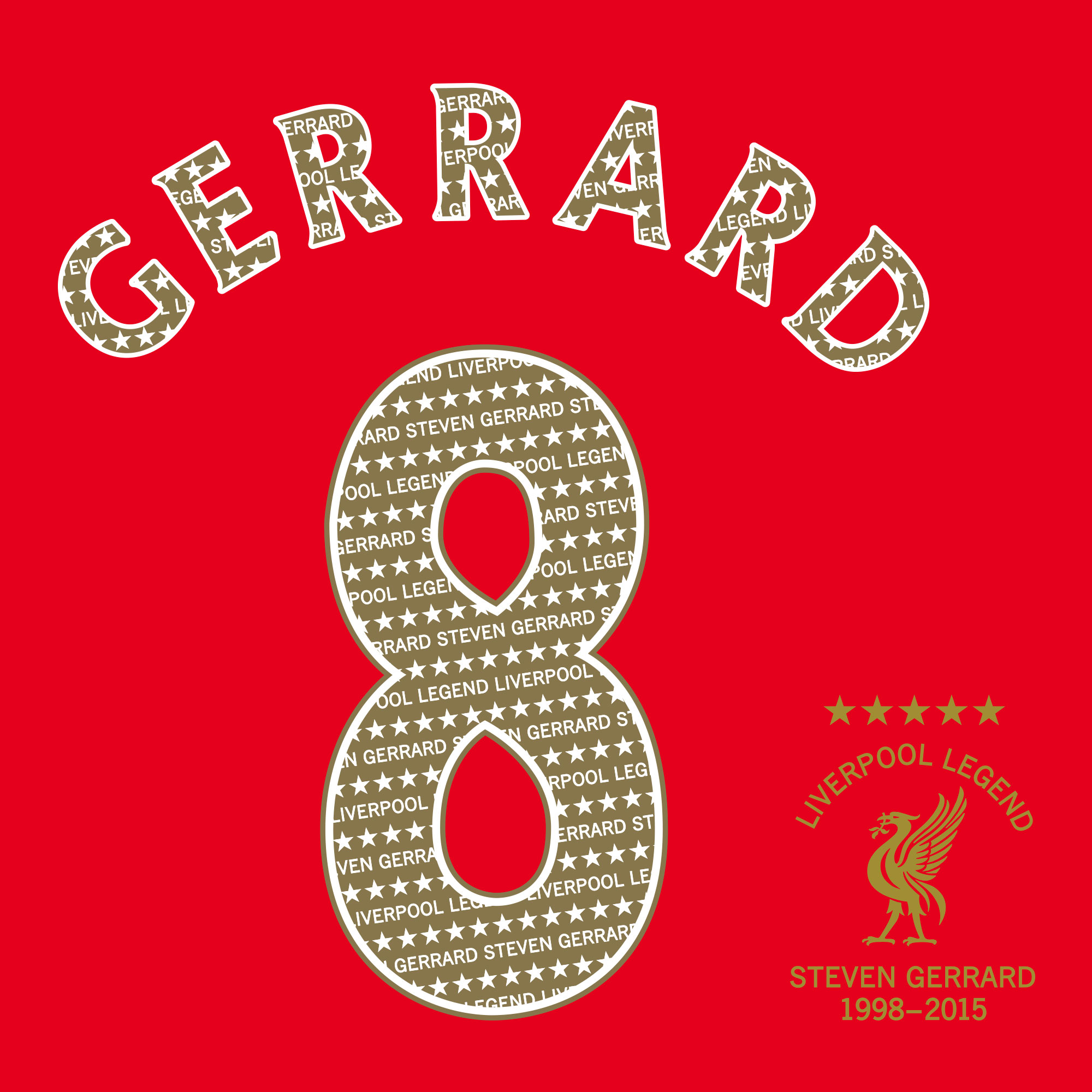 Gerrard 8 Legend Bedrukking & Transfer