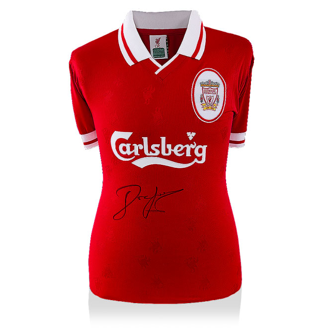 John Barnes Signed Liverpool 96-98 Home Retro Shirt (Front Signed)