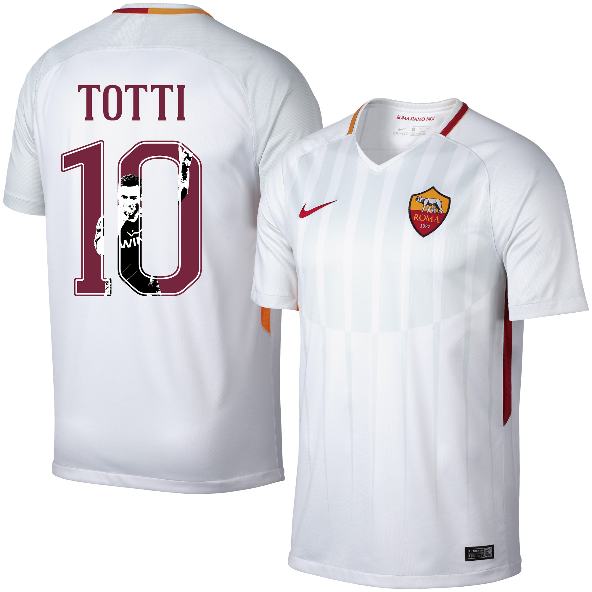 Nike As Roma Shirt Uit 2017 2018 Totti 10 Gallery Bedrukking nike kopen in de aanbieding