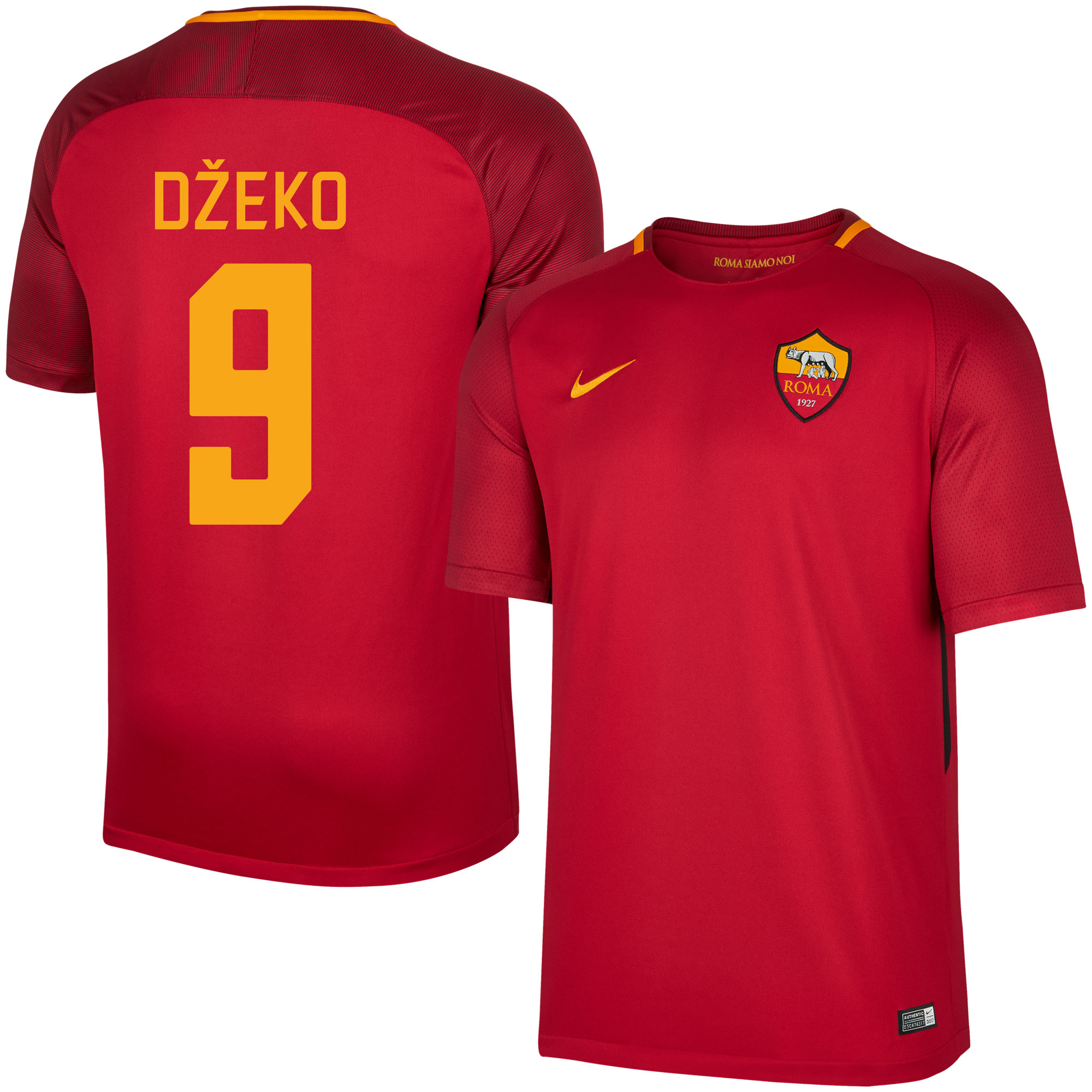 Nike As Roma Shirt Thuis 2017 2018 Dzeko 9 Fan Style Kinderen nike kopen in de aanbieding