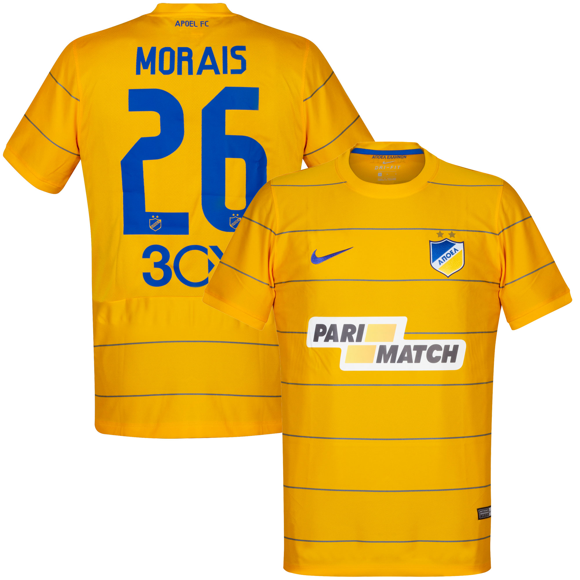 Nike Apoel FC Home Morais 26 Shirt 2016-2017 image