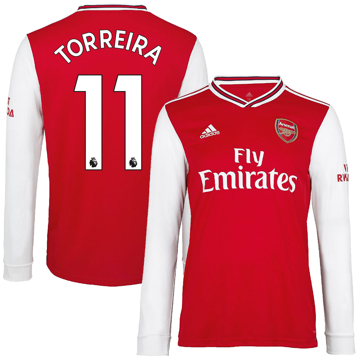 Arsenal Shirt Thuis 2019-2020 (Lange Mouwen) + Torreira 11