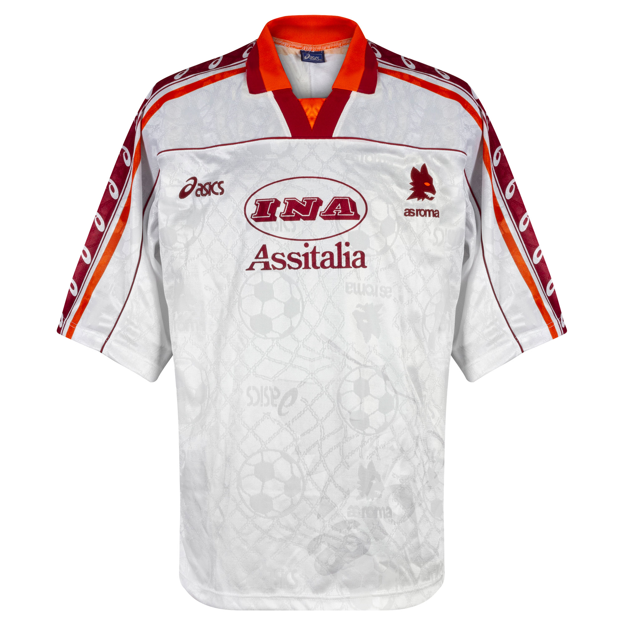 AS Roma Asics Shirt Uit 1995-1996 maat XL