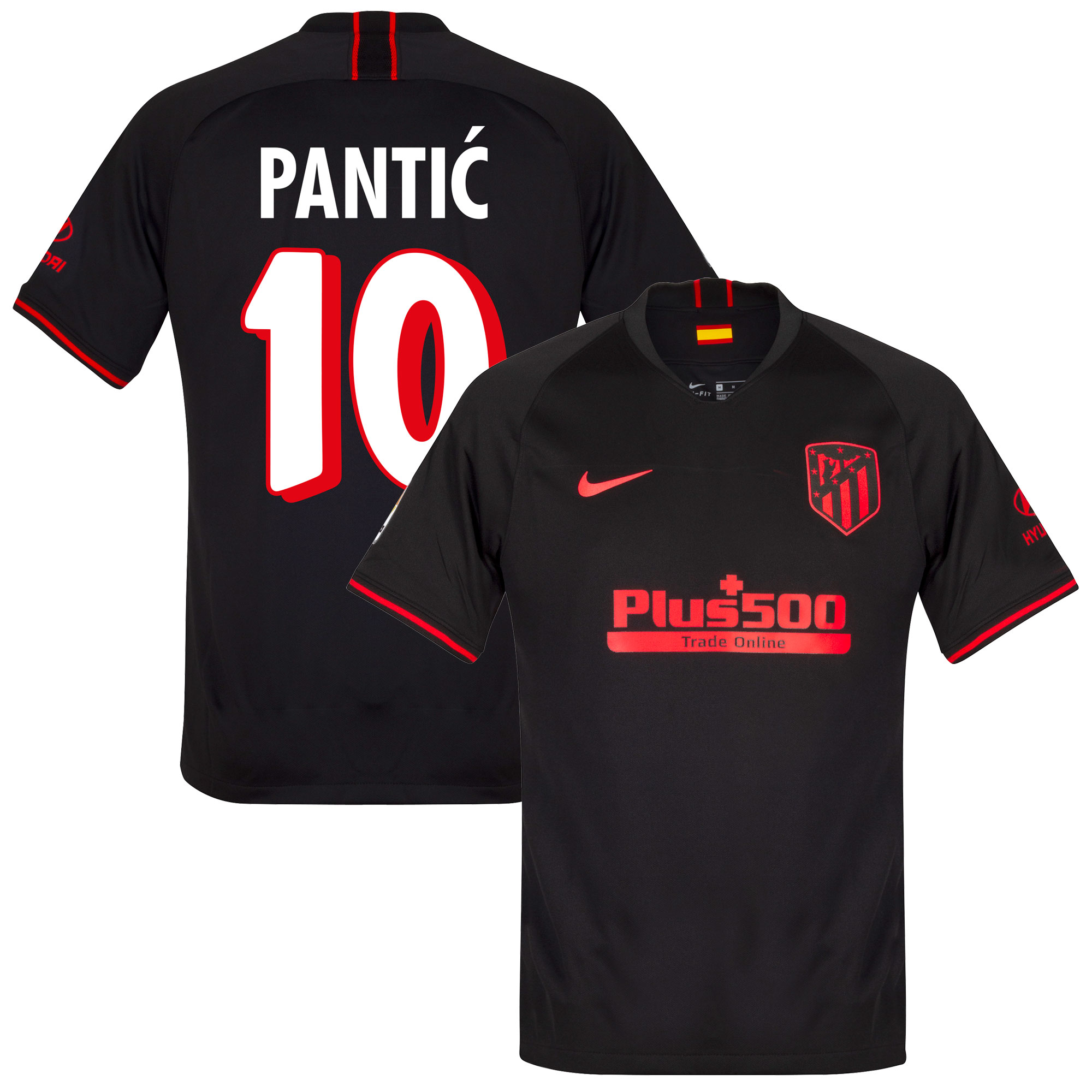 Atletico Madrid Shirt Uit 2019-2020 + Pantic 10 (Retro Fan Style Printing)