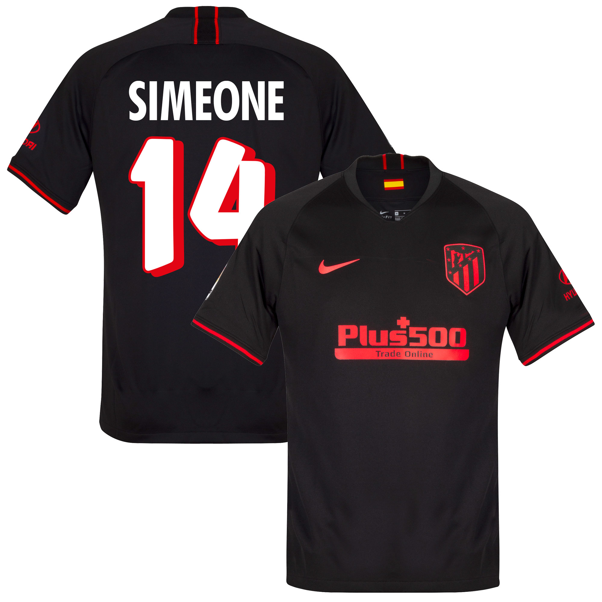 Atletico Madrid Shirt Uit 2019-2020 + Simeone 14 (Retro Fan Style Printing)