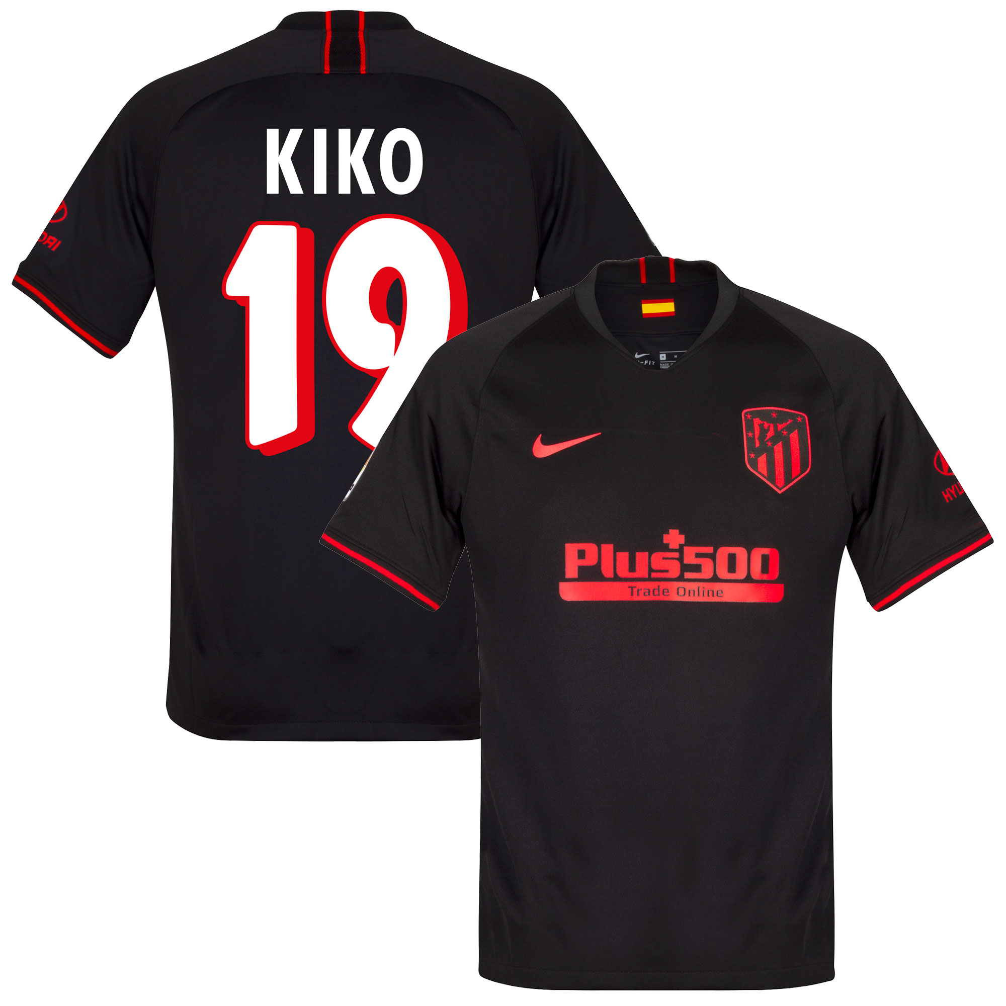Atletico Madrid Shirt Uit 2019-2020 + Kiko 19 (Retro Fan Style Printing)