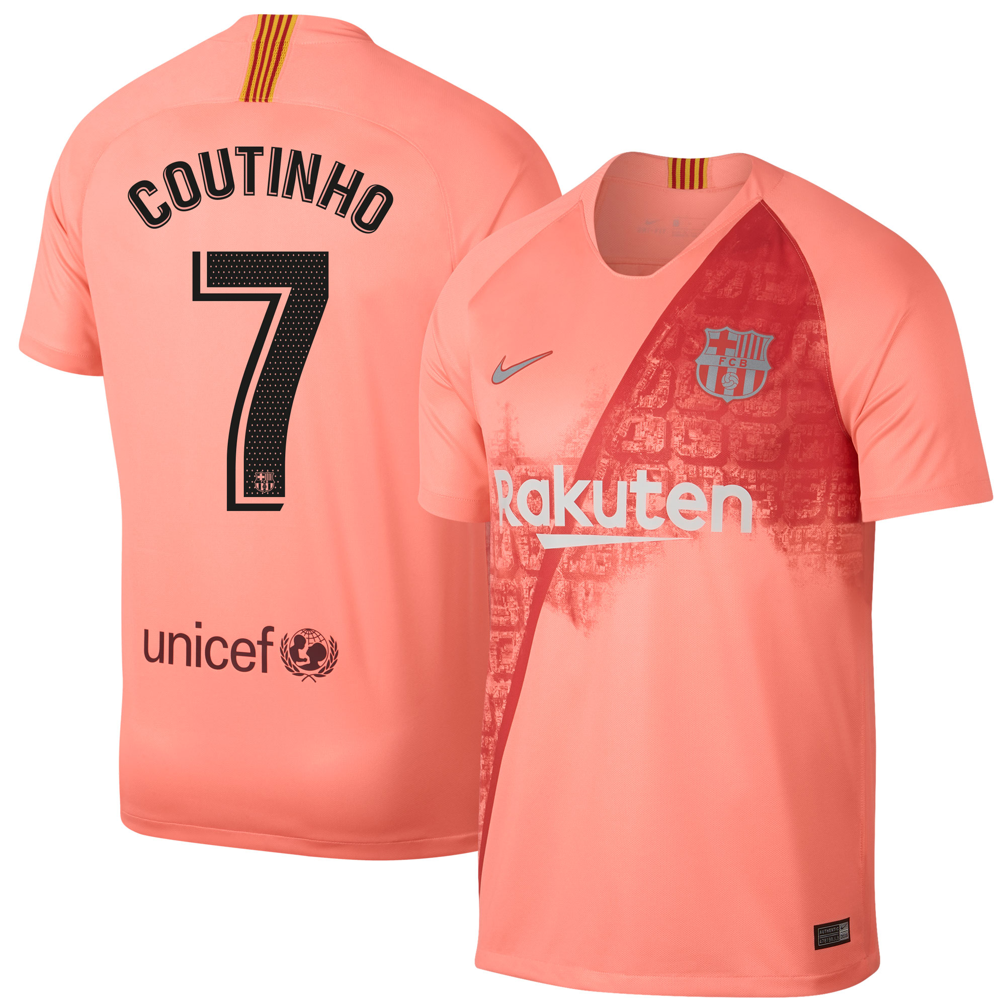 Nike Barcelona 3E Shirt 2018 2019 Coutinho 7 nike kopen in de aanbieding