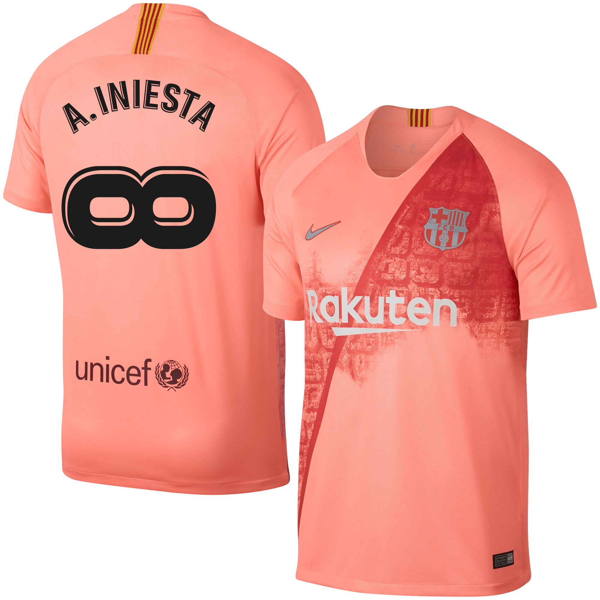Nike Barcelona 3E Shirt 2018 2019 A Iniesta Infinity nike kopen in de aanbieding