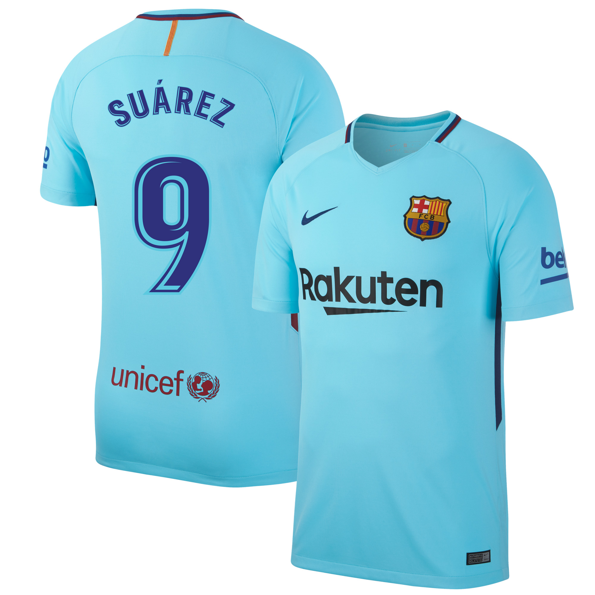 Nike Barcelona Shirt Uit 2017 2018 Suarez 9 Kinderen nike kopen in de aanbieding